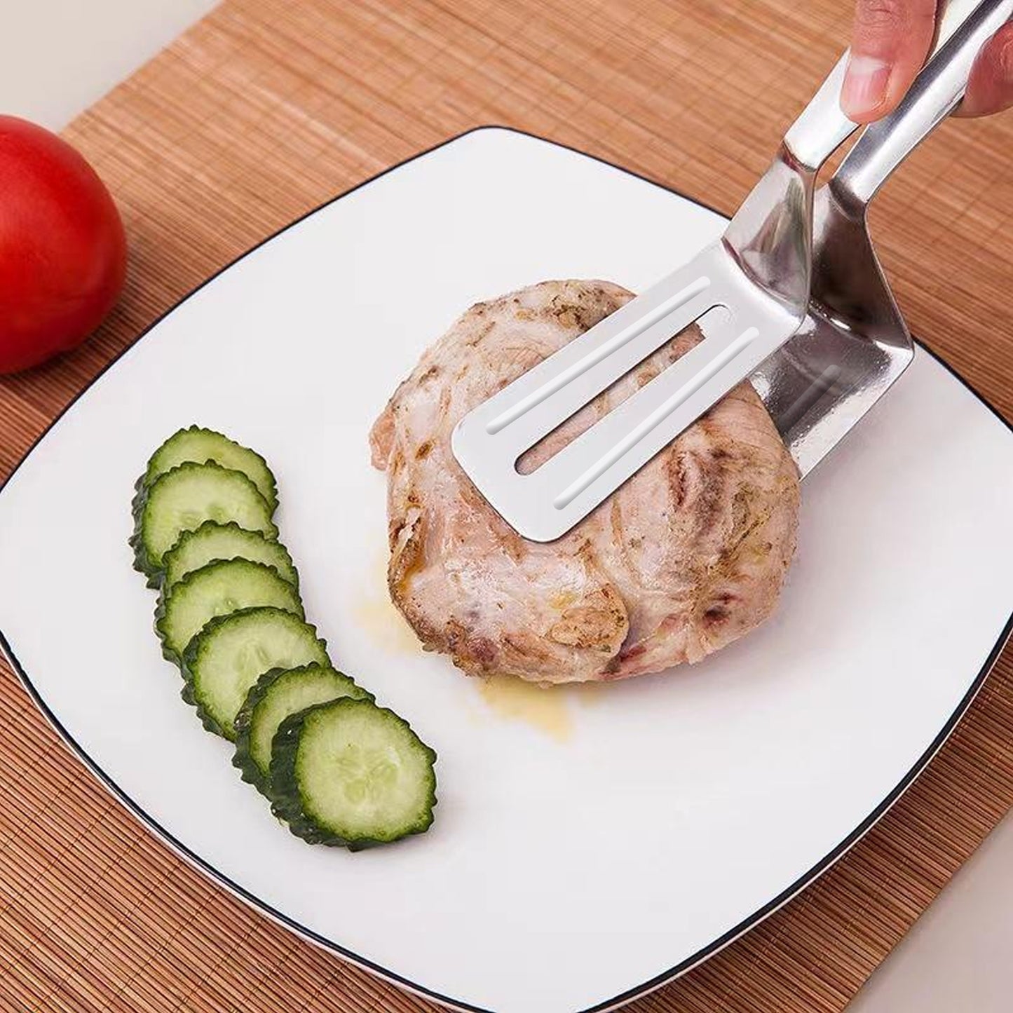 Stainless Steel Multi-Purpose Kitchen Tongs for Cooking & Serving - Happy Price - Image 2