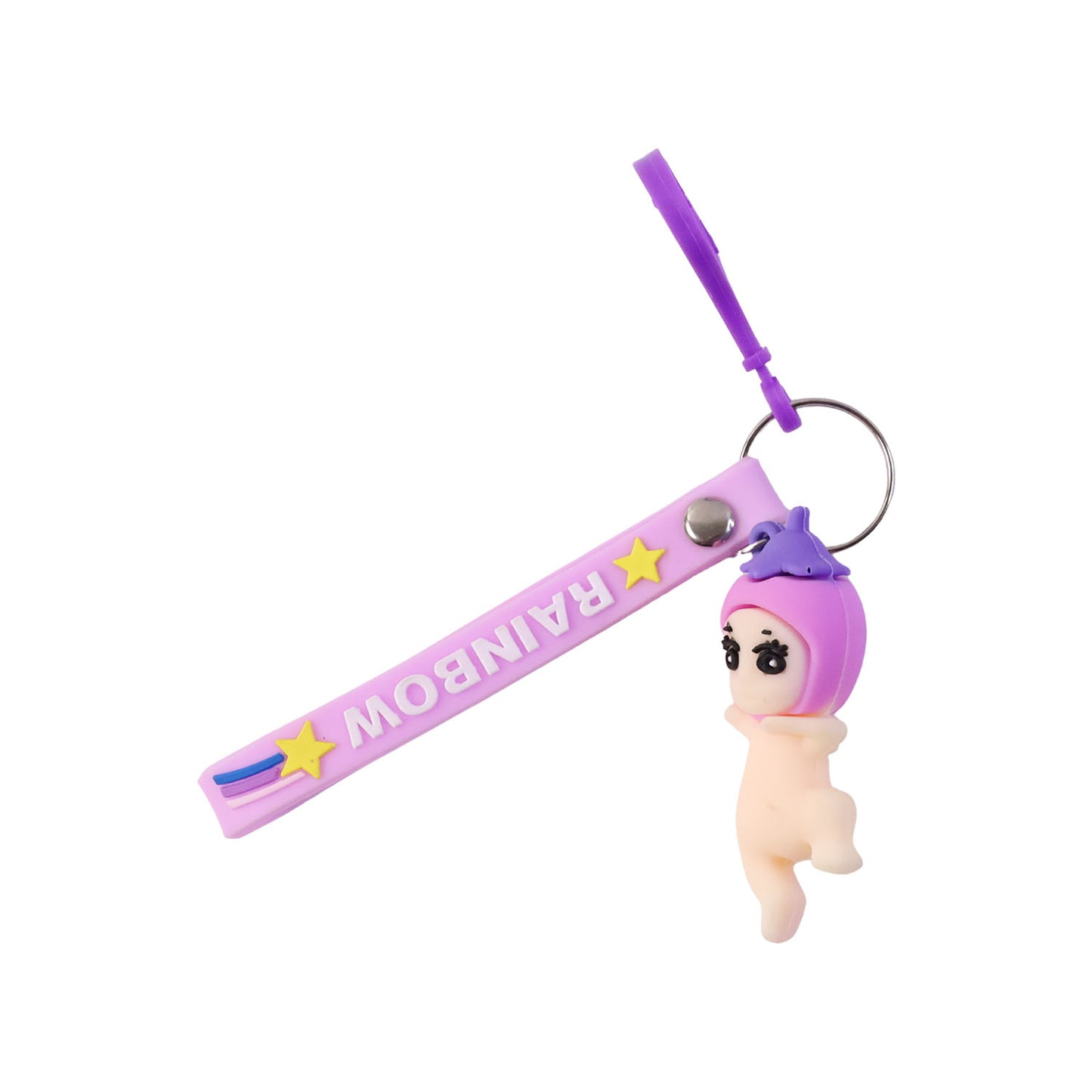 Cute Baby Doll Silicone Wrist Strap Keychain (1 Pc) - Happy Price - Image 4