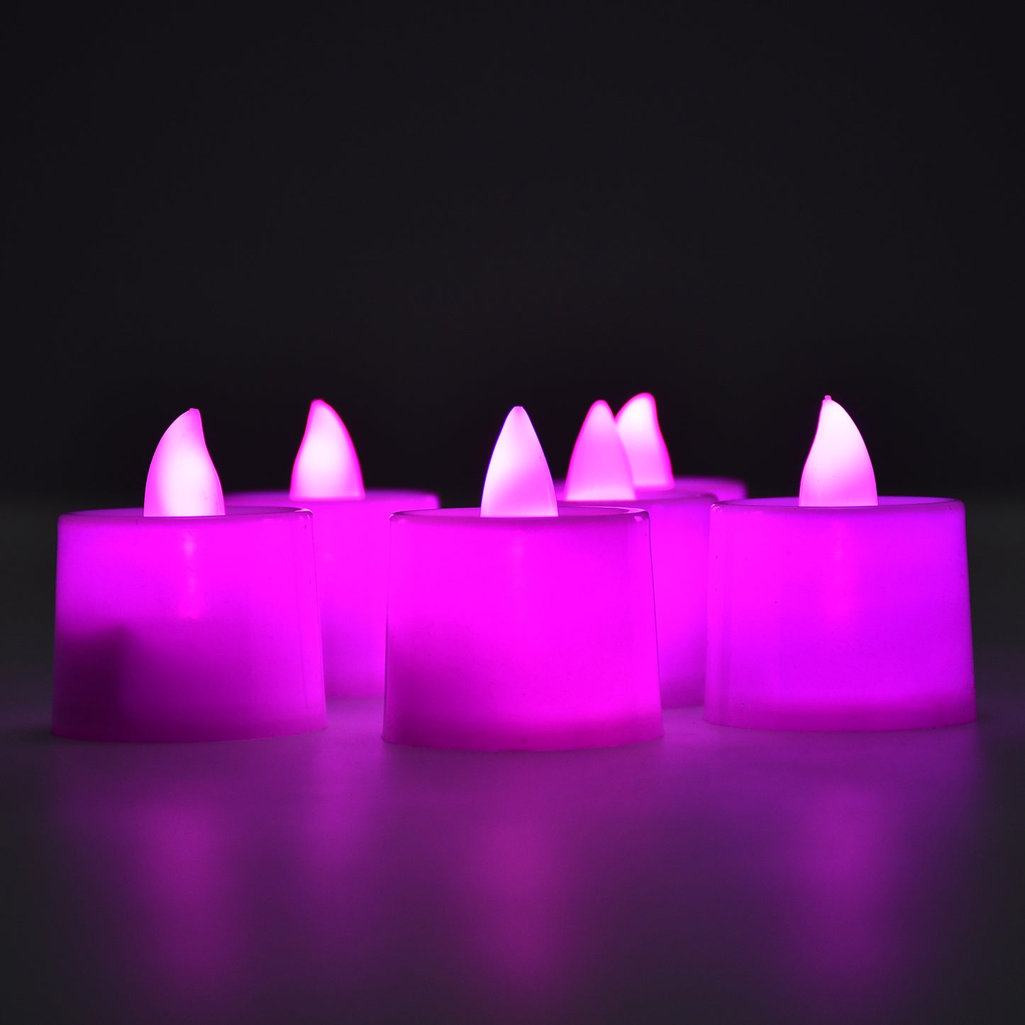 24 Pcs Pink LED Flameless Tealight Candles - Smokeless Decorative Lights for Home - Happy Price - Image 2