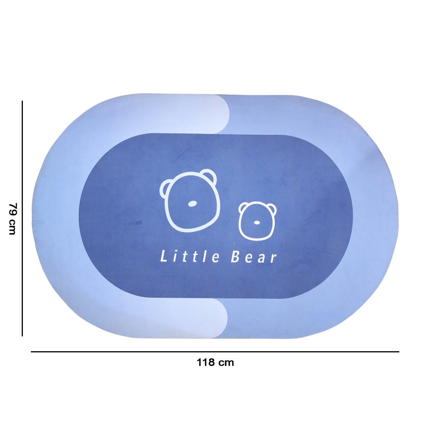 Cute Little Bear Print Soft Bath Mat | Non-Slip Floor Rug | 118x79 Cm | 1 Pc - Great Price - Image 5