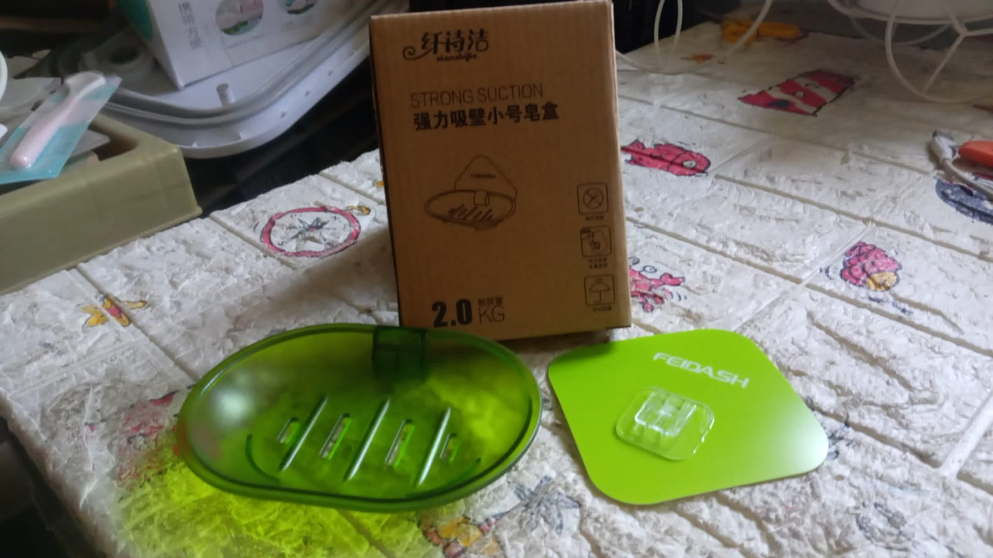 Plastic Soap Dish Holder For Bathroom Shower Wall Mounted Self Adhesive Soap Holder Saver Tray-plastic Sponge Holder For Kitchen Storage Rack Soap Box Bathroom - Happy Price - Image 7