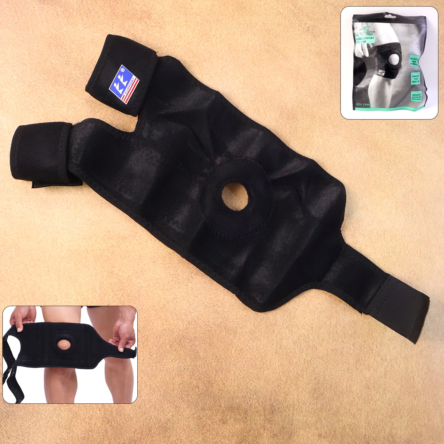 Adjustable Knee Brace with Open Patella for Pain Relief and Support (1 Pc) - Happy Price - Image 2