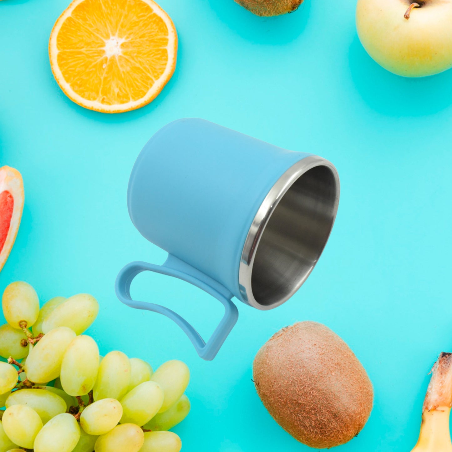 Stainless Steel Lid Cover Hot Coffeetea Mug Hot Insulated Double Wall Stainless Steel Coffee And Milk Cup With Lid - Coffee Cup Approx 250 Ml 300 Ml ( 1 Pc Mix Color) - Happy Price - Image 3