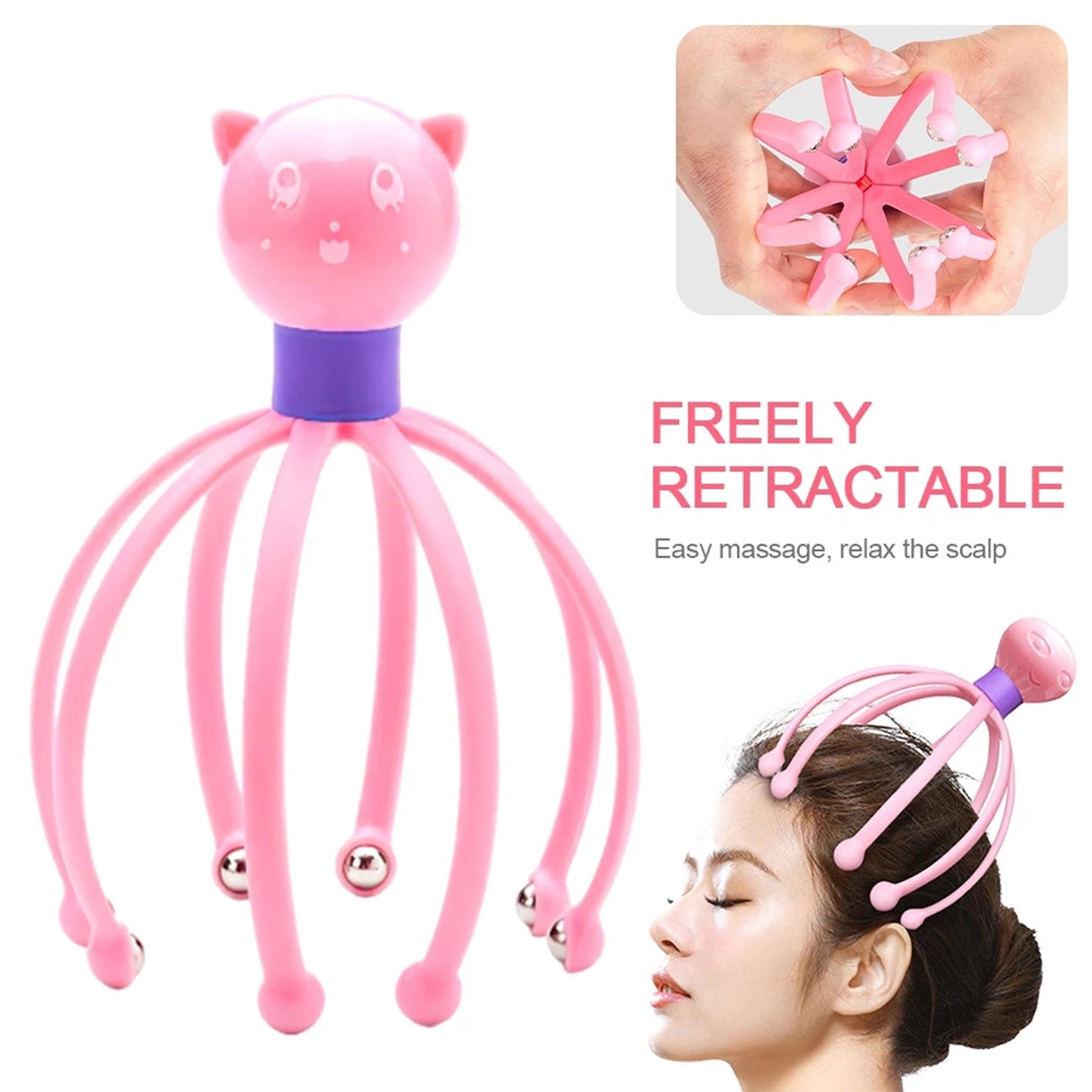 Octopus Stress Relief Therapeutic Scalp Massager - Happy Price - Image 2