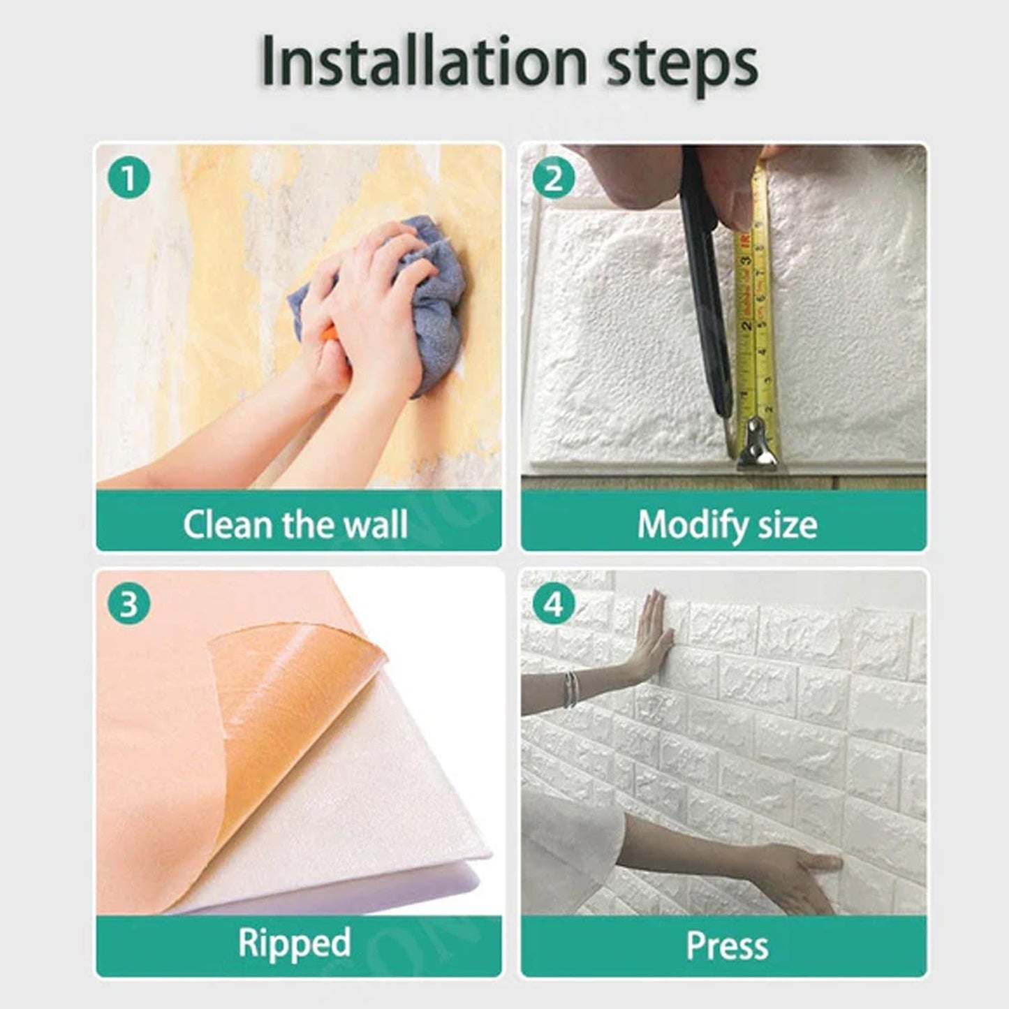 3D Foam Wall Panels Sticker - Waterproof & Self-Adhesive (76 X 70 Cm, 1 Pc) - Happy Price - Image 6