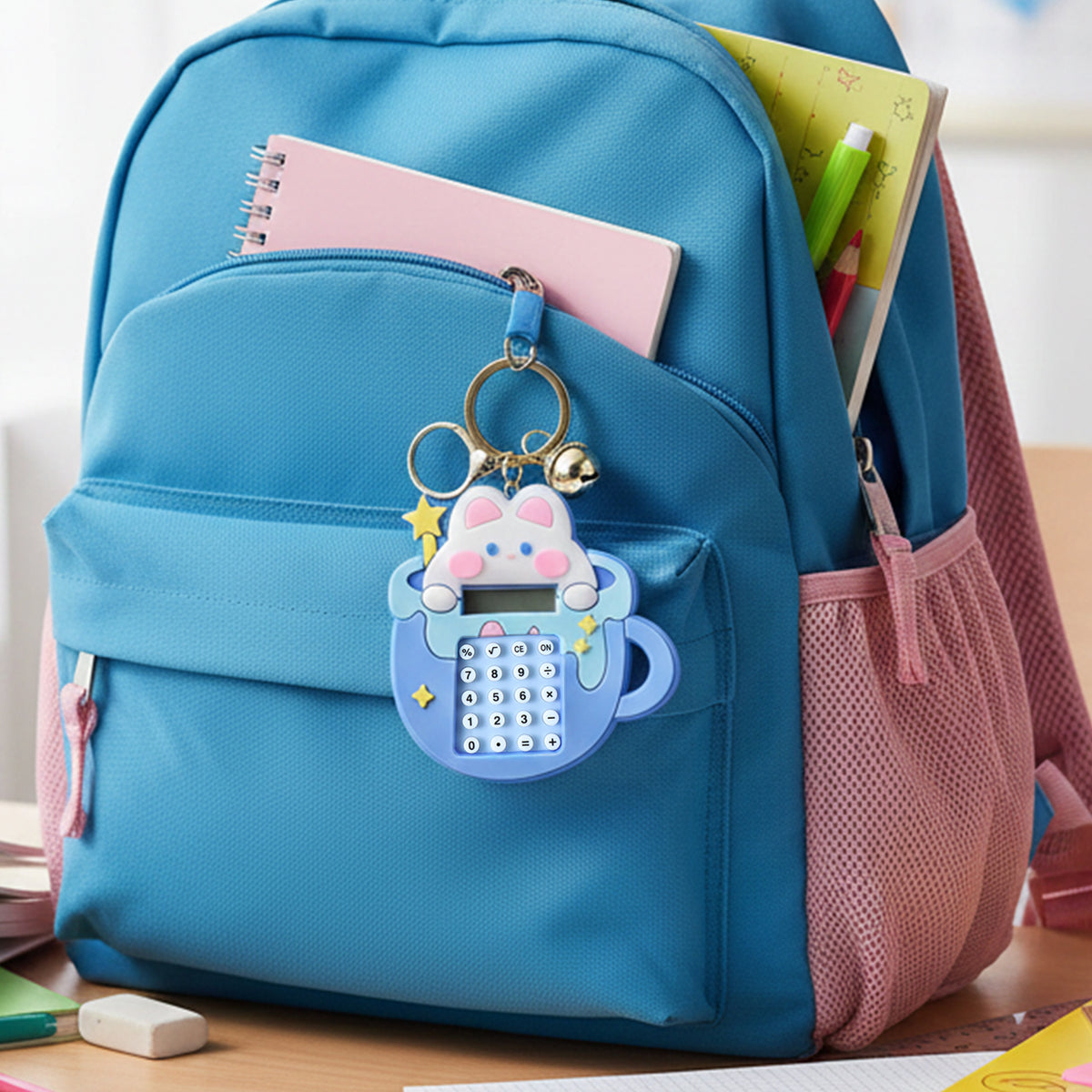 Cute Bunny Calculator Keychain with Mini Digital Display (1 Pc) - Happy Price - Image 3