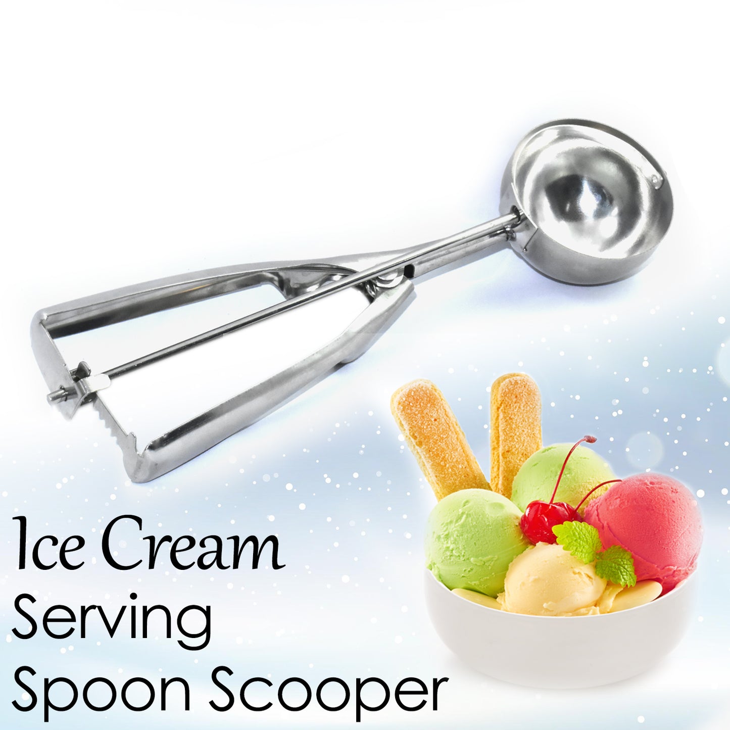 Small Stainless Steel Ice Cream Scoop with Trigger Release - Great Price - Image 7