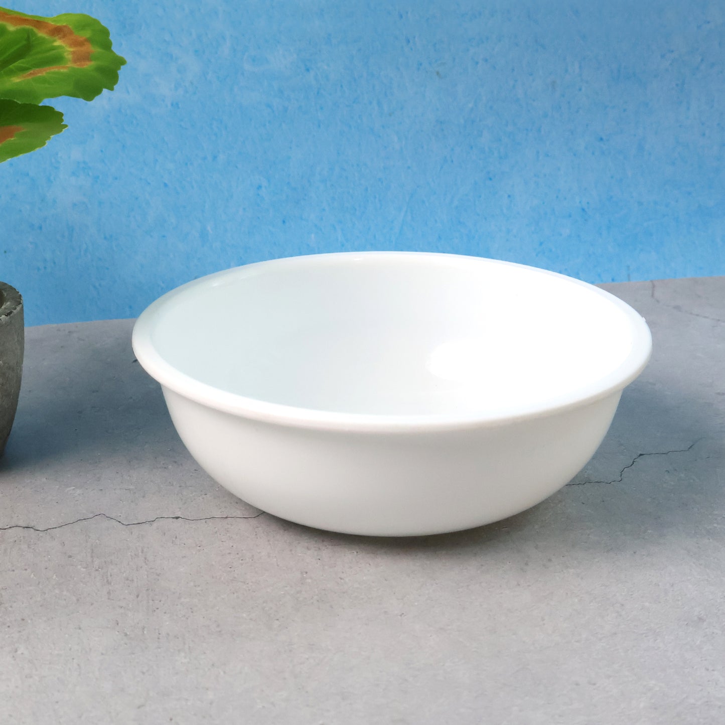 6 Inch White Plastic Serving Bowl - Deep Round Design (1 Pc) - Happy Price - Image 7