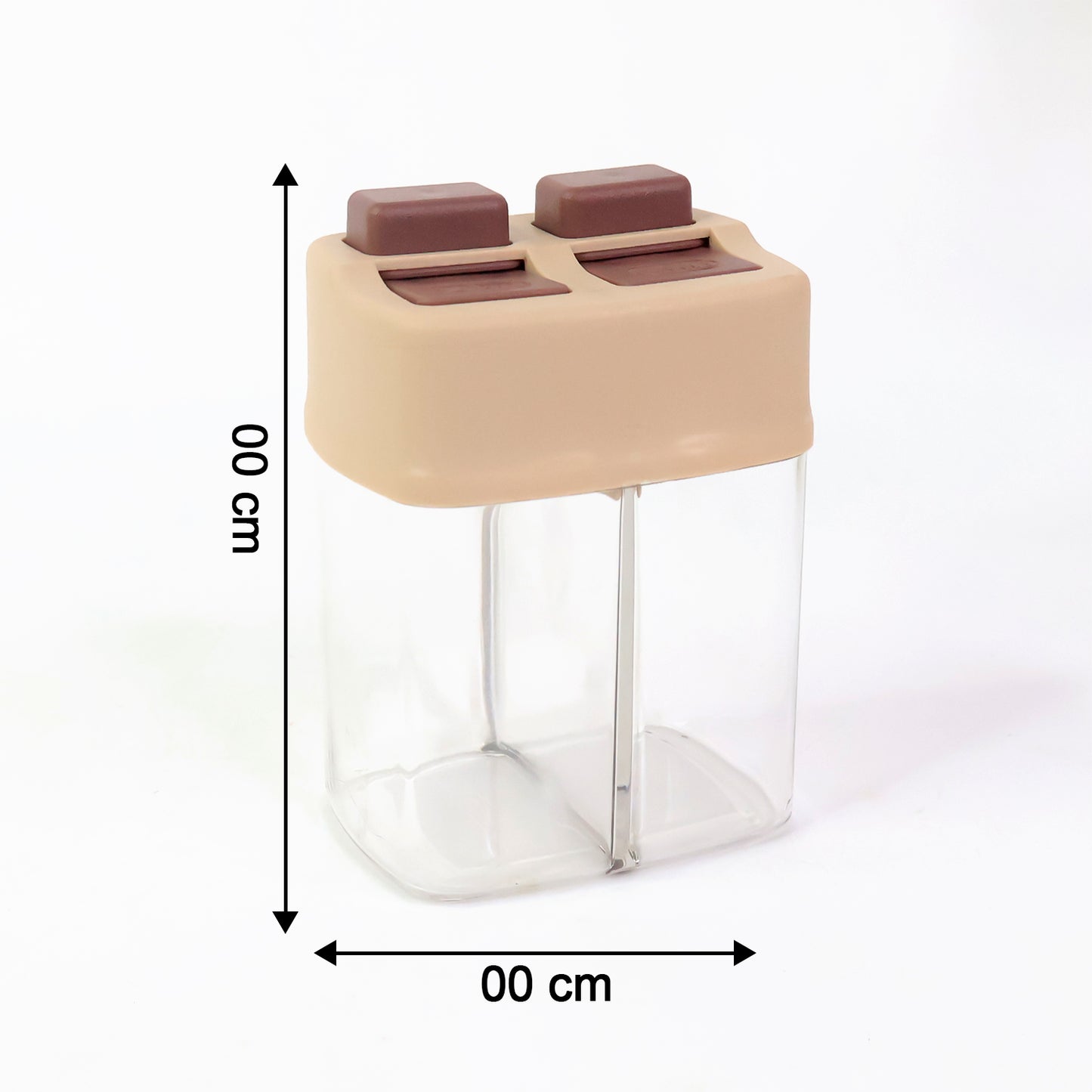 2-in-1 Salt and Pepper Dispenser - Dual Chamber Spice Shaker with Easy Pour Lids - Happy Price - Image 6