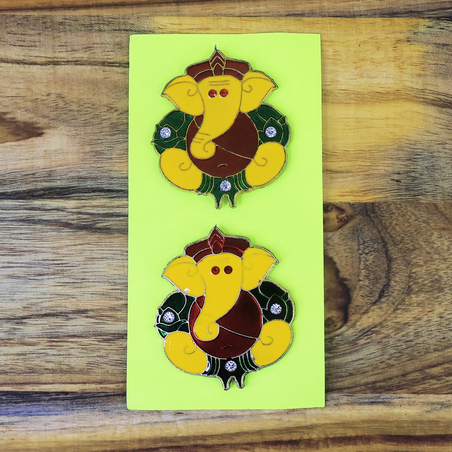 2 Pcs Lord Ganesha Wall Stickers - Decorative Ganpati Decals for Home & Temple - Happy Price - Image 5