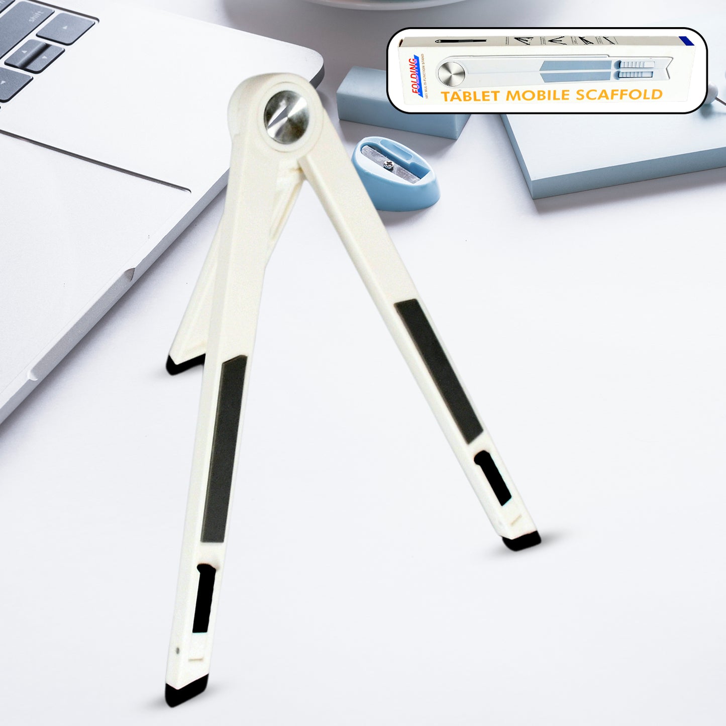Slim Tablet Mobile Stand Adjustable Foldable Tablet Stand Scaffold (1 Pc) - Happy Price - Image 2