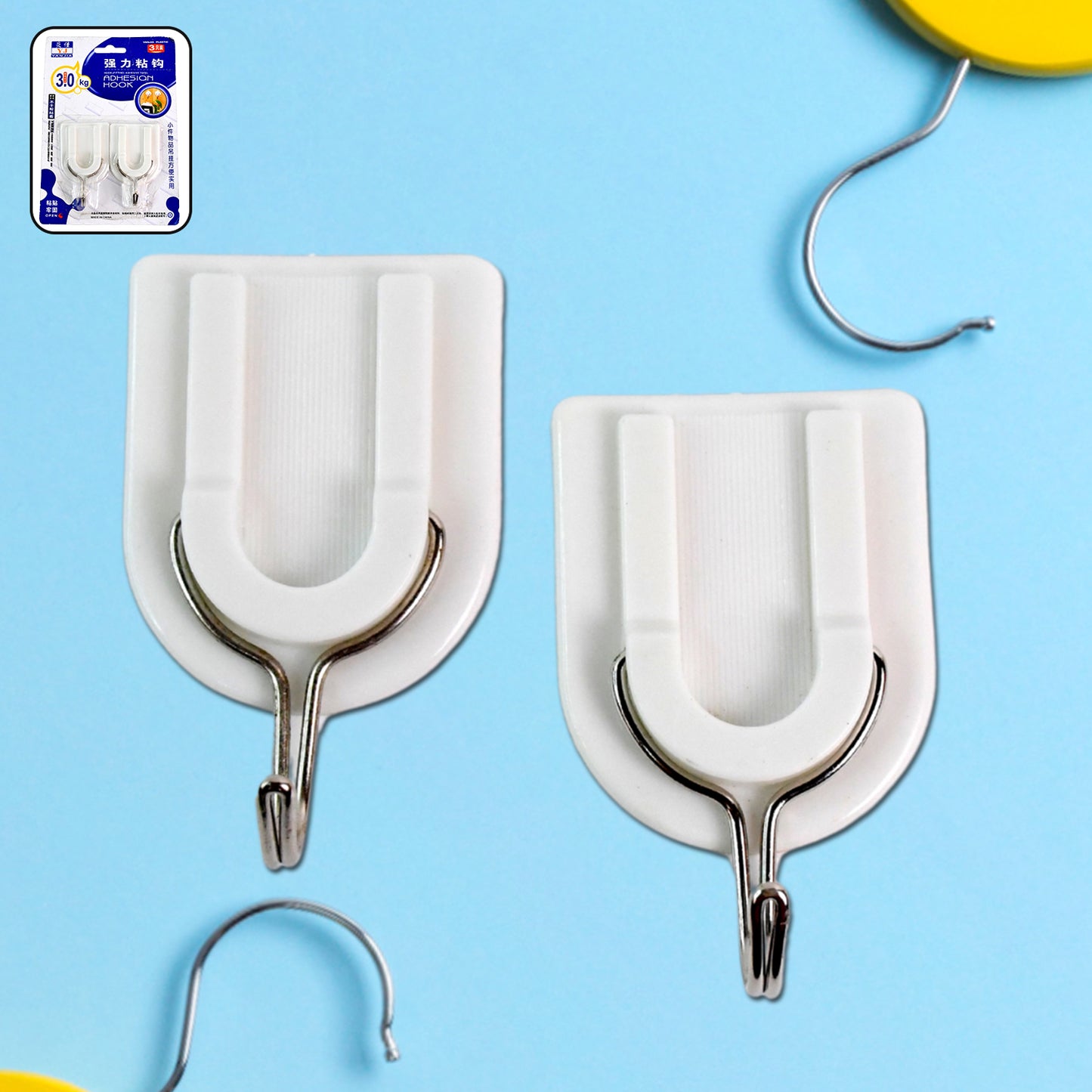 Strong Stainless Steel Adhesive Wall Hooks for Home & Office - Happy Price - Image 2