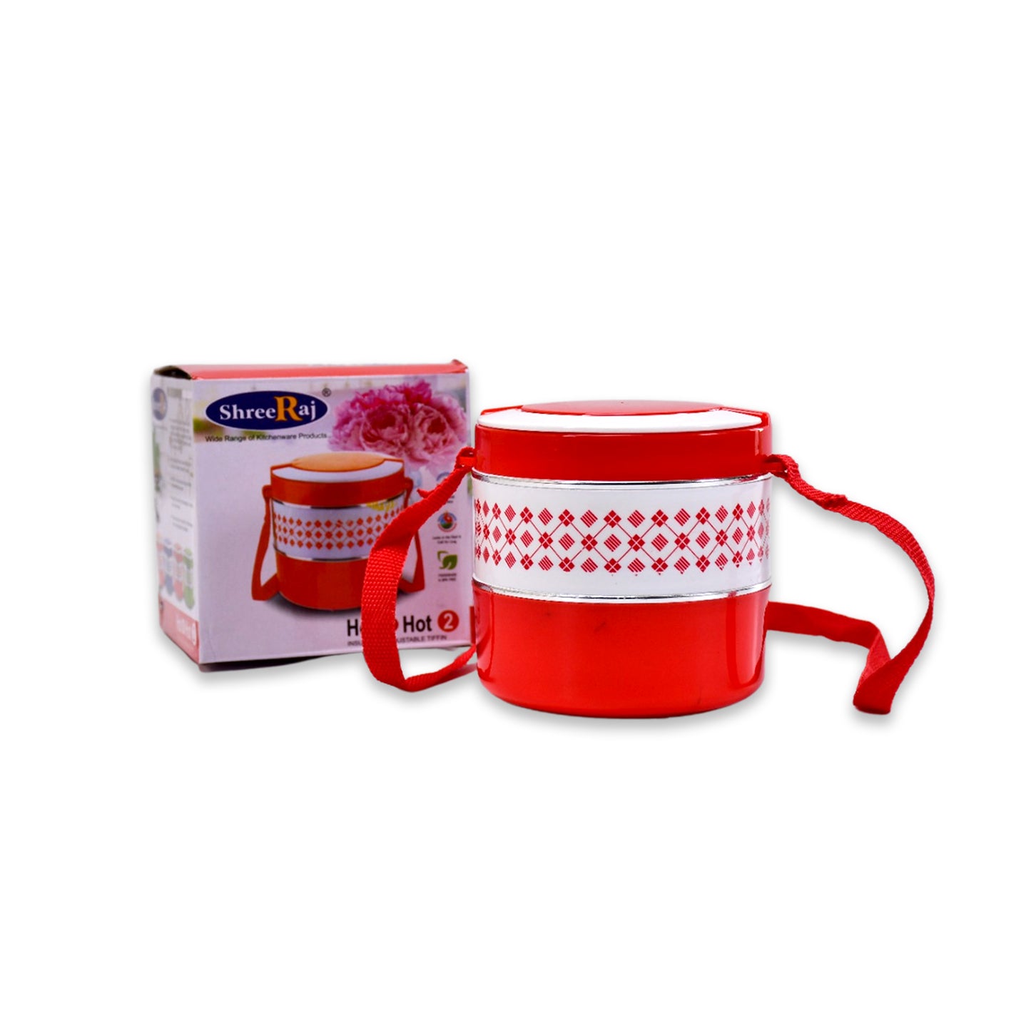 2layer Adjustable Insulated Tiffin Set Of 1 Blue 3 Containers Lunch Box - Happy Price - Image 2