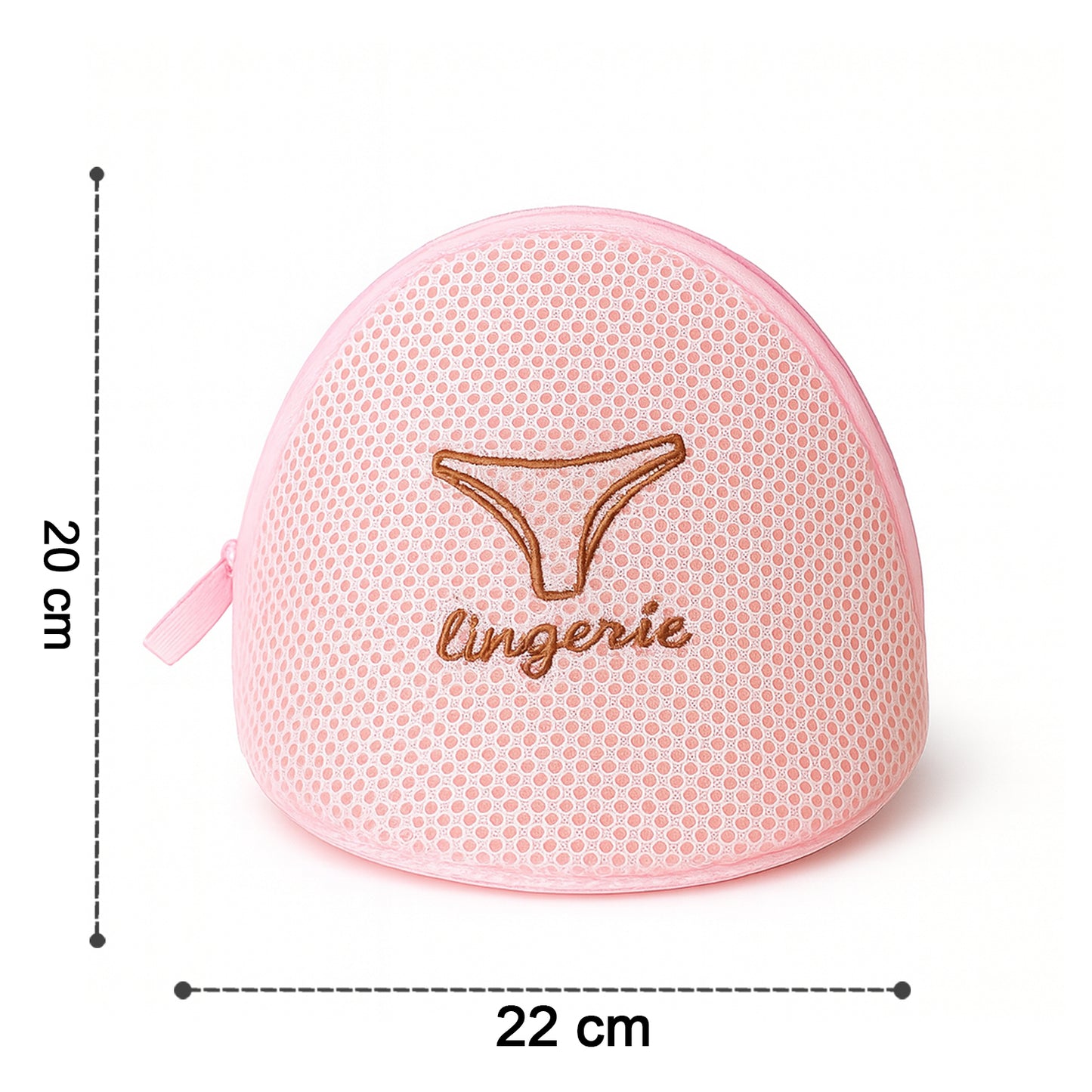 Dome Shape Lingerie Wash Bag with Zip Closure - 1 Pc - Happy Price - Image 4