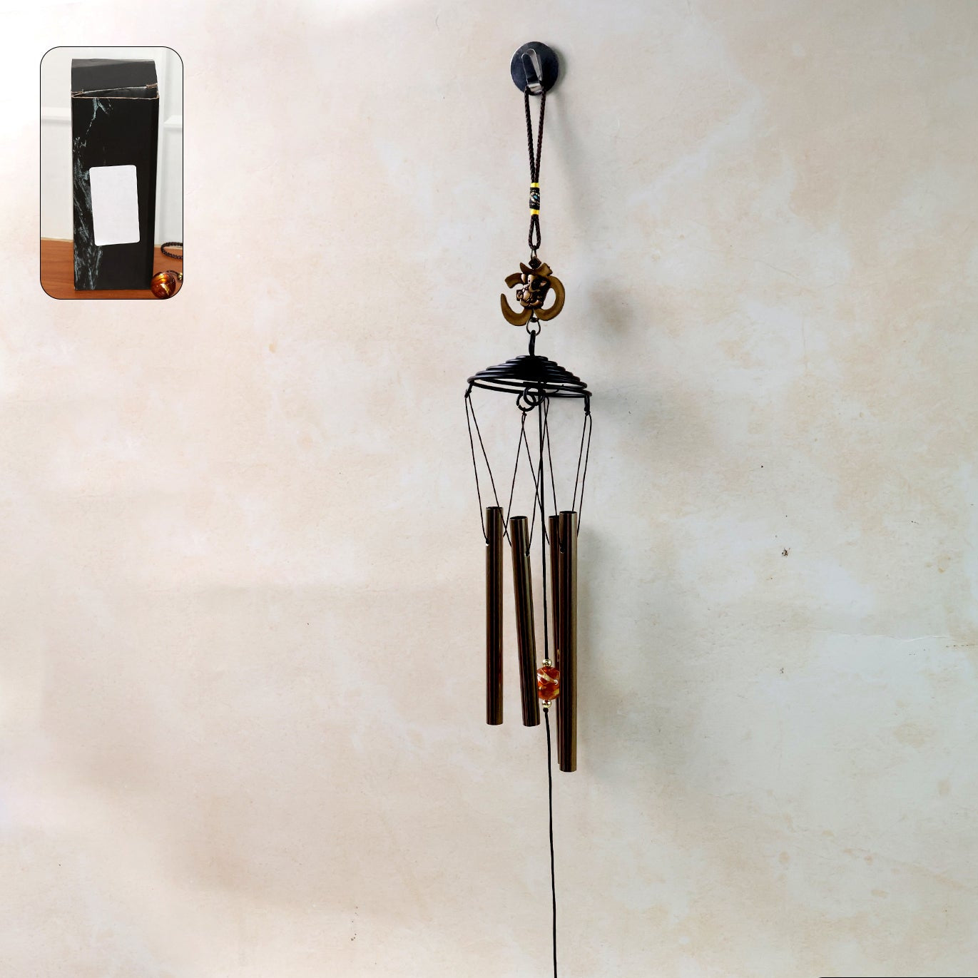 Metal Om Symbol Wind Chime - 1 Pc - Happy Price - Image 1