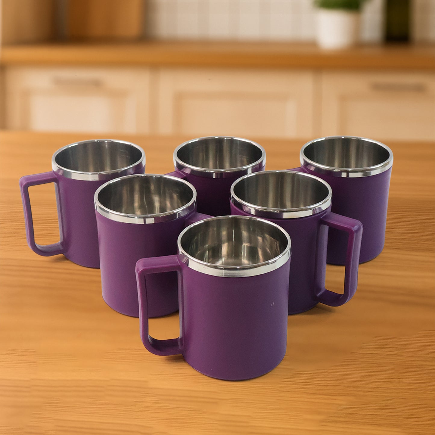 6 Pcs Stainless Steel Inner Coffee Mug Set, 200ml Each - Happy Price - Image 4