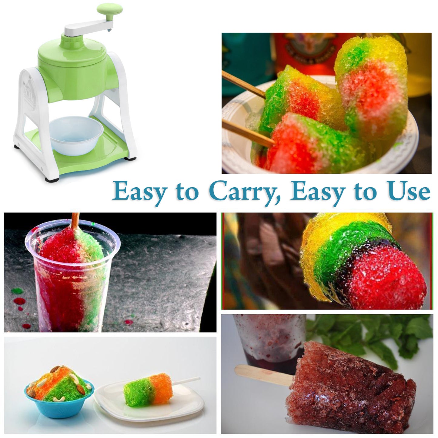 Ice Gola Maker Ice Snow Maker Machine Ice Crusher Indoor Outdoor Manual With Steel Blade Antislip Grip - Happy Price - Image 5