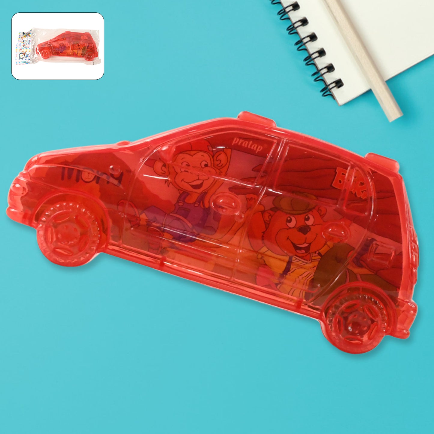 Car Shape Plastic Compass Box For Kids (1 Pc) - Happy Price - Image 4