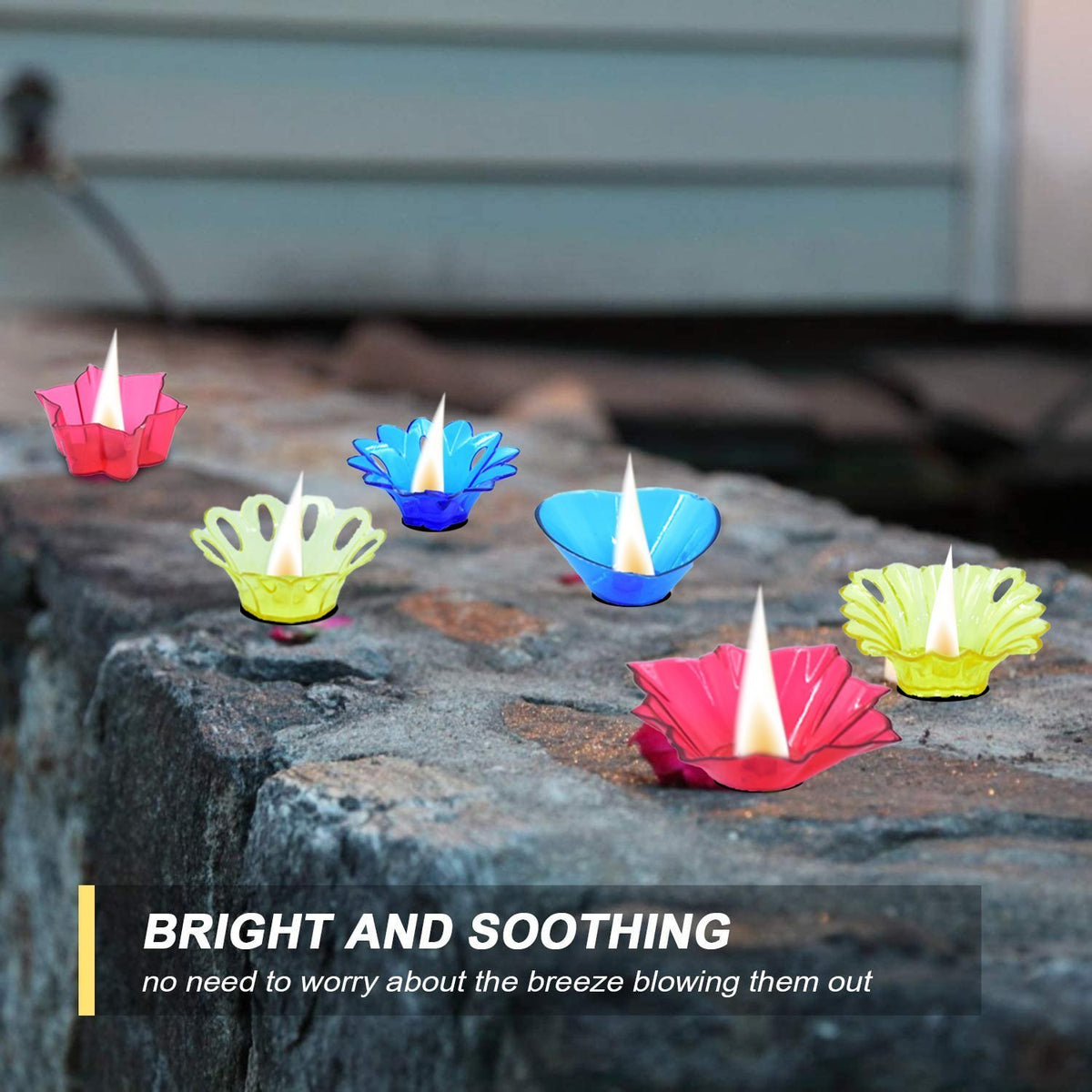 Multicolor Candle Cups - Heart, Flower, Star Shapes (12 Pc Set) - Great Price - Image 4