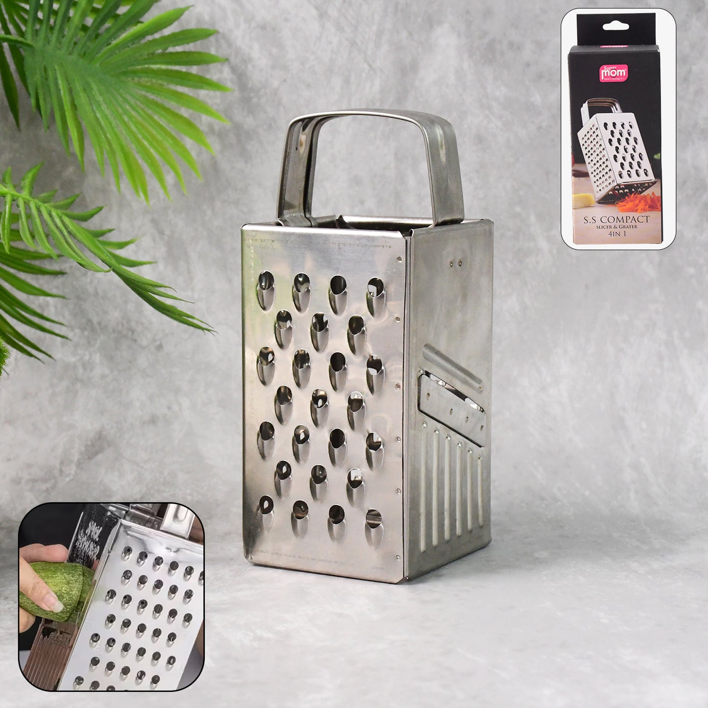 4-in-1 Stainless Steel Compact Grater and Slicer for Kitchen Use - Happy Price - Image 7
