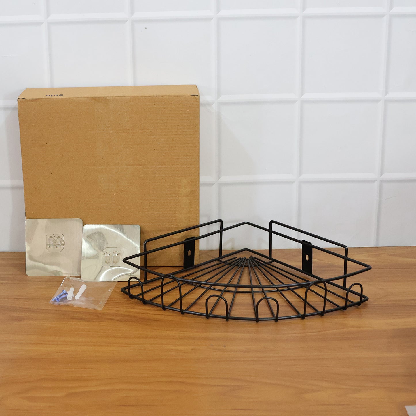 Wall Mounted Corner Shelf Organizer - Adhesive Bathroom & Kitchen Storage Rack (1 Pc) - Great Price - Image 7