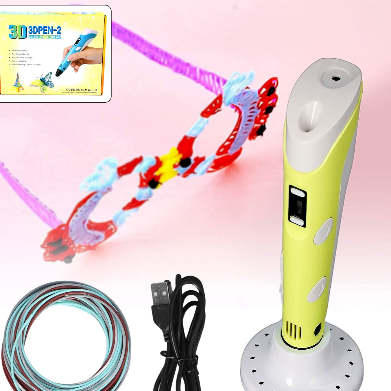 3d Printing Pen Set Easy Drawing Pen For Kids And Adults (1 Pc) - Happy Price - Image 1