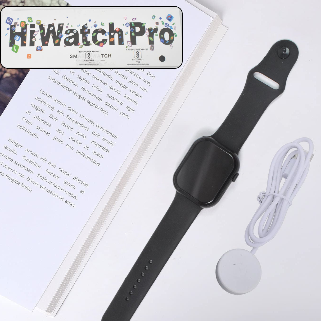 Tx10 Pro Max Large Display Wireless Charging Smartwatch (1 Pc) - Happy Price - Image 1