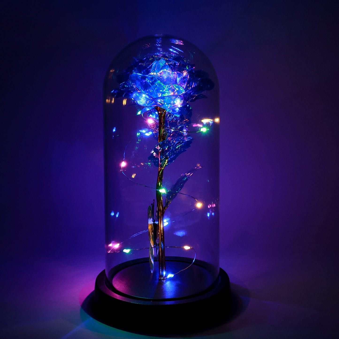 Led-powered Eternal Rose In Plastic Dome (1 Pc Battery Not Included) - Happy Price - Image 3
