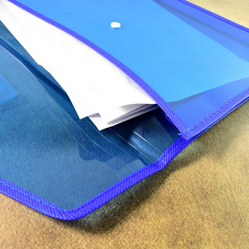 Transparent A4 Document Folder with Button Closure - 1 Pc Mix Color - Happy Price - Image 3