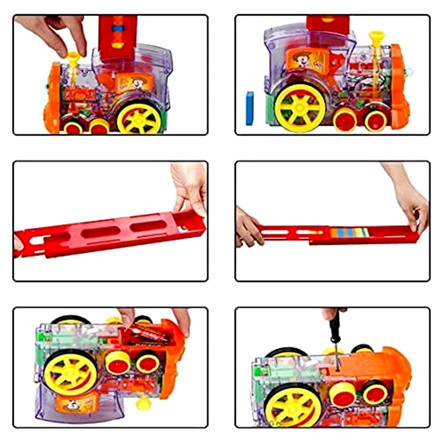 Play Game Transparent Funny Train Engine With Blocks Set 60 Blocks Toy With Music And Lights Automatic Blocks Toy Train Set For Kids ( Batteries Not Included) - Happy Price - Image 3