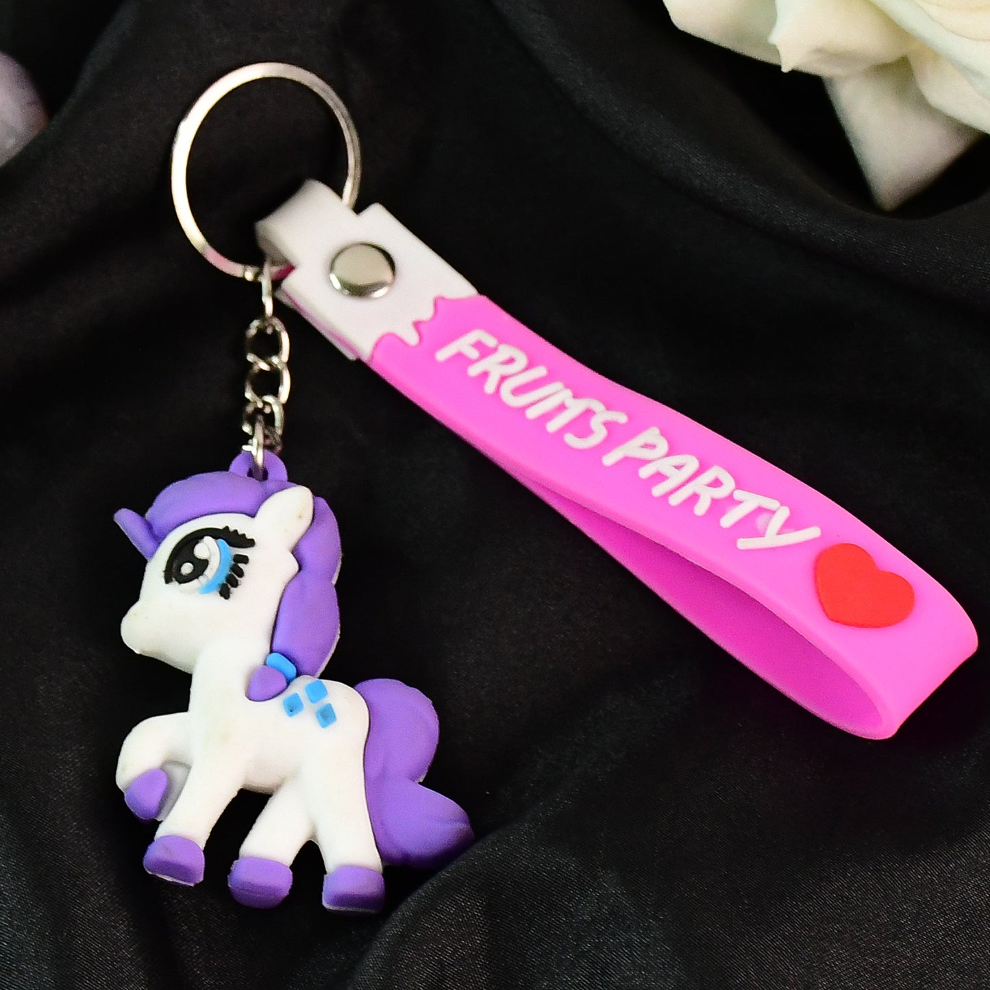 Cute Cartoon Unicorn Keychain With Silicone Strap (1 Pc) - Happy Price - Image 6