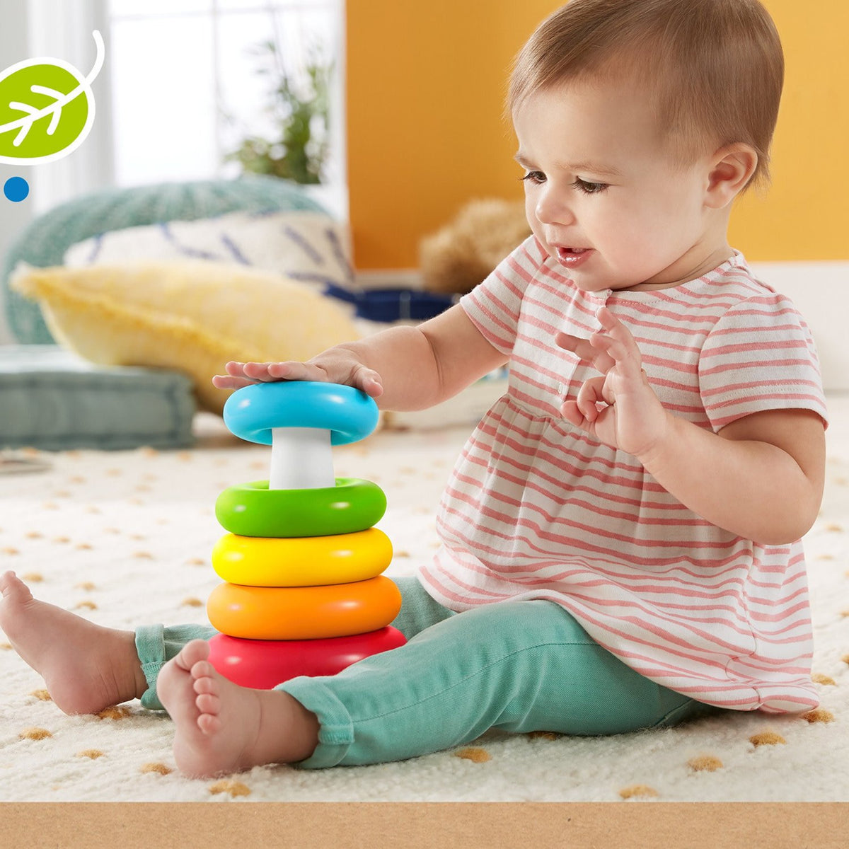Plastic Baby Kids Teddy Stacking Ring Jumbo Stack Up Educational Toy 7pc - Happy Price - Image 5