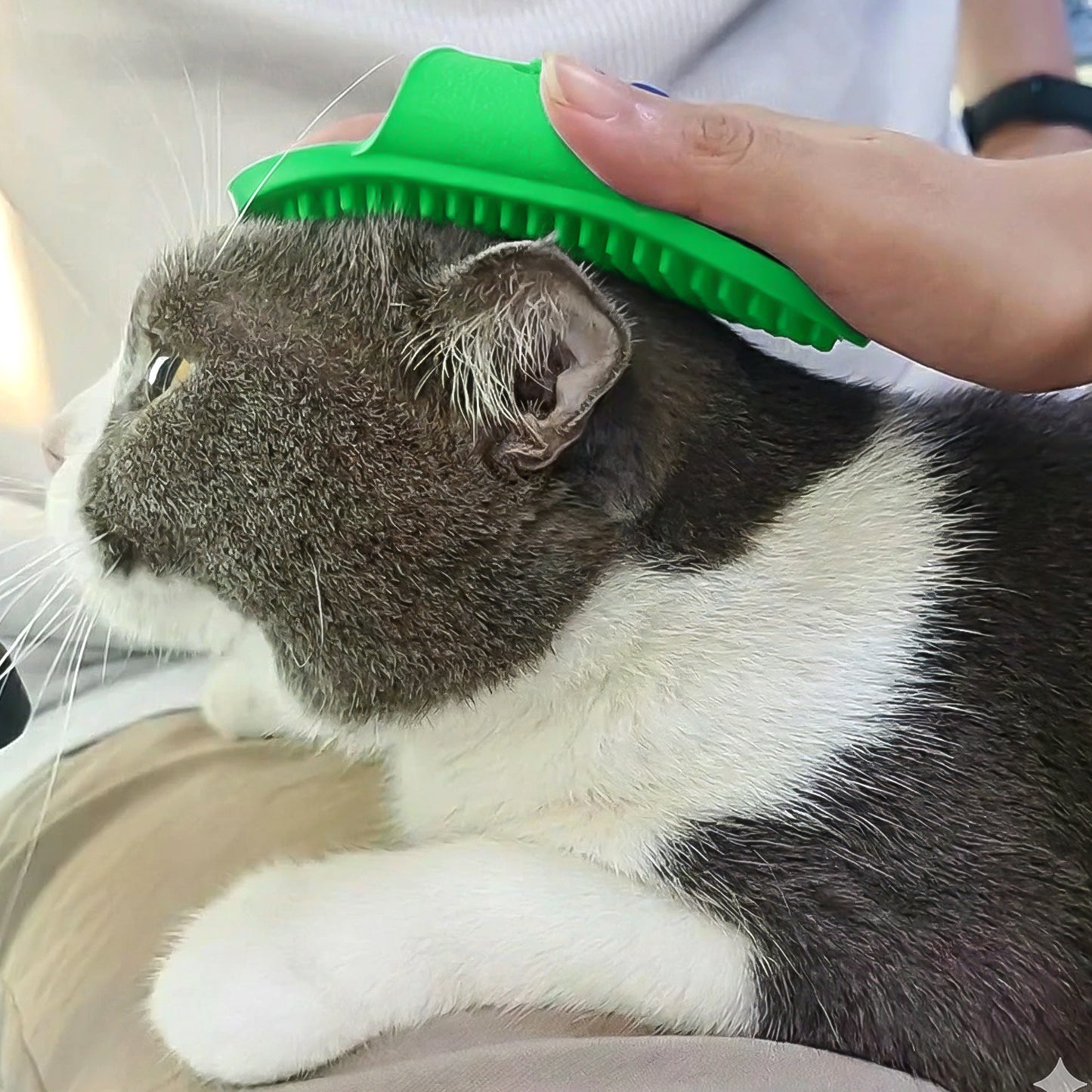 Pet Bath Brush with Hand Strap for Dogs & Cats - 1 Pc - Happy Price - Image 3