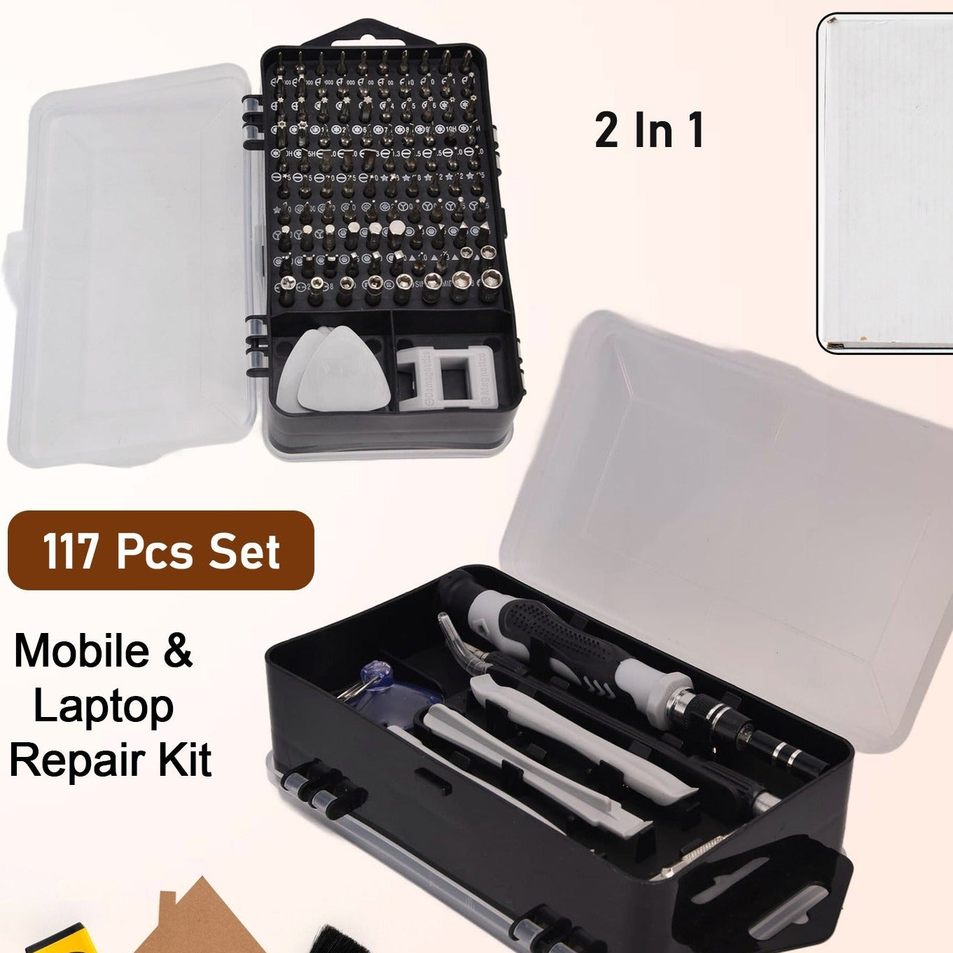 Screwdriver Electronic Laptop Mobile Repair Tool Kit (117 Pcs Set) - Happy Price - Image 1