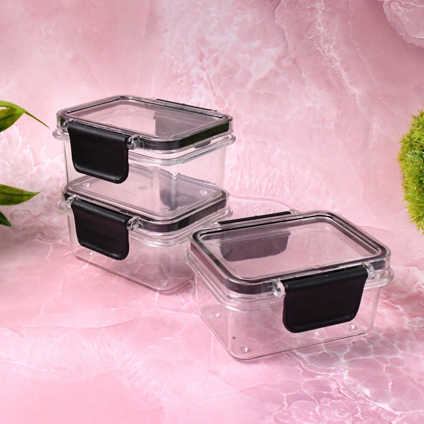 3 Piece Airtight Kitchen Storage Container Set - 250 ML Each - Happy Price - Image 2