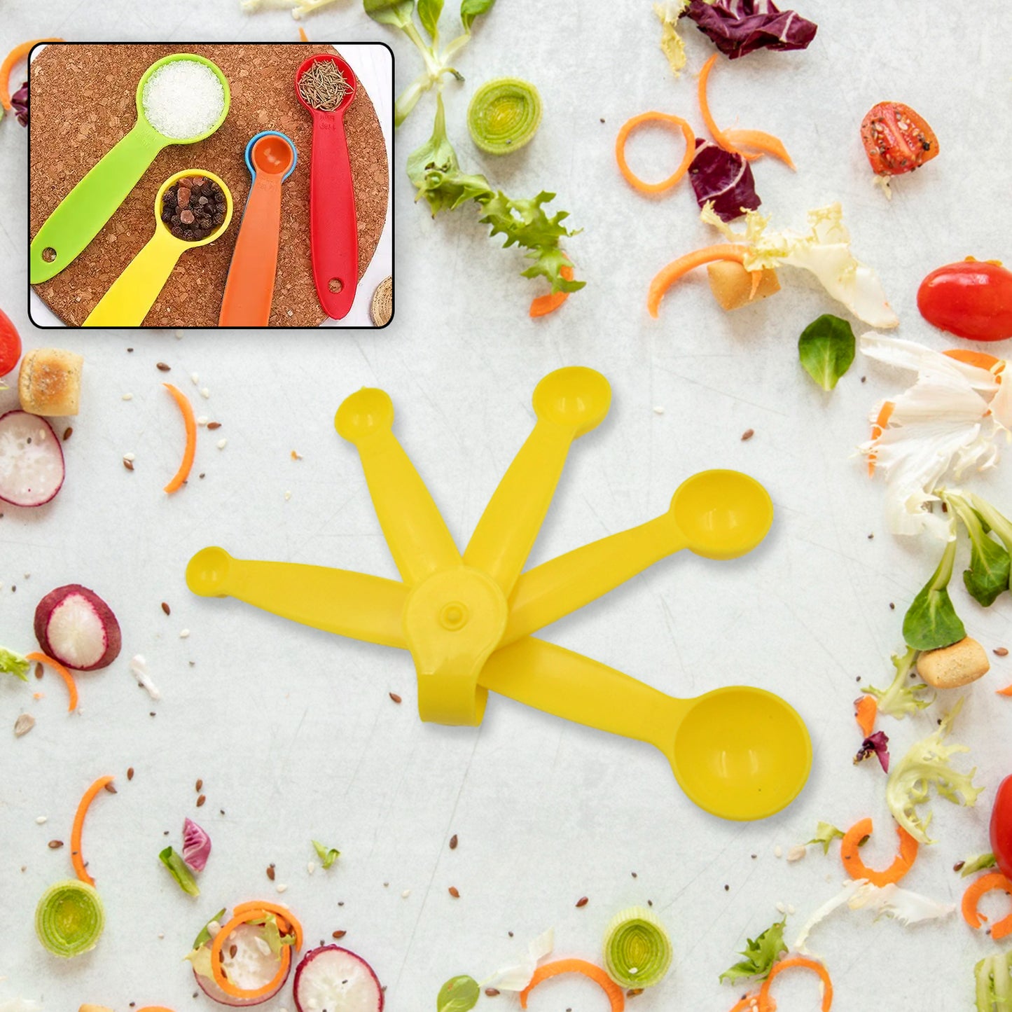 Plastic Measuring Spoons - Set Of 5 - Happy Price - Image 2