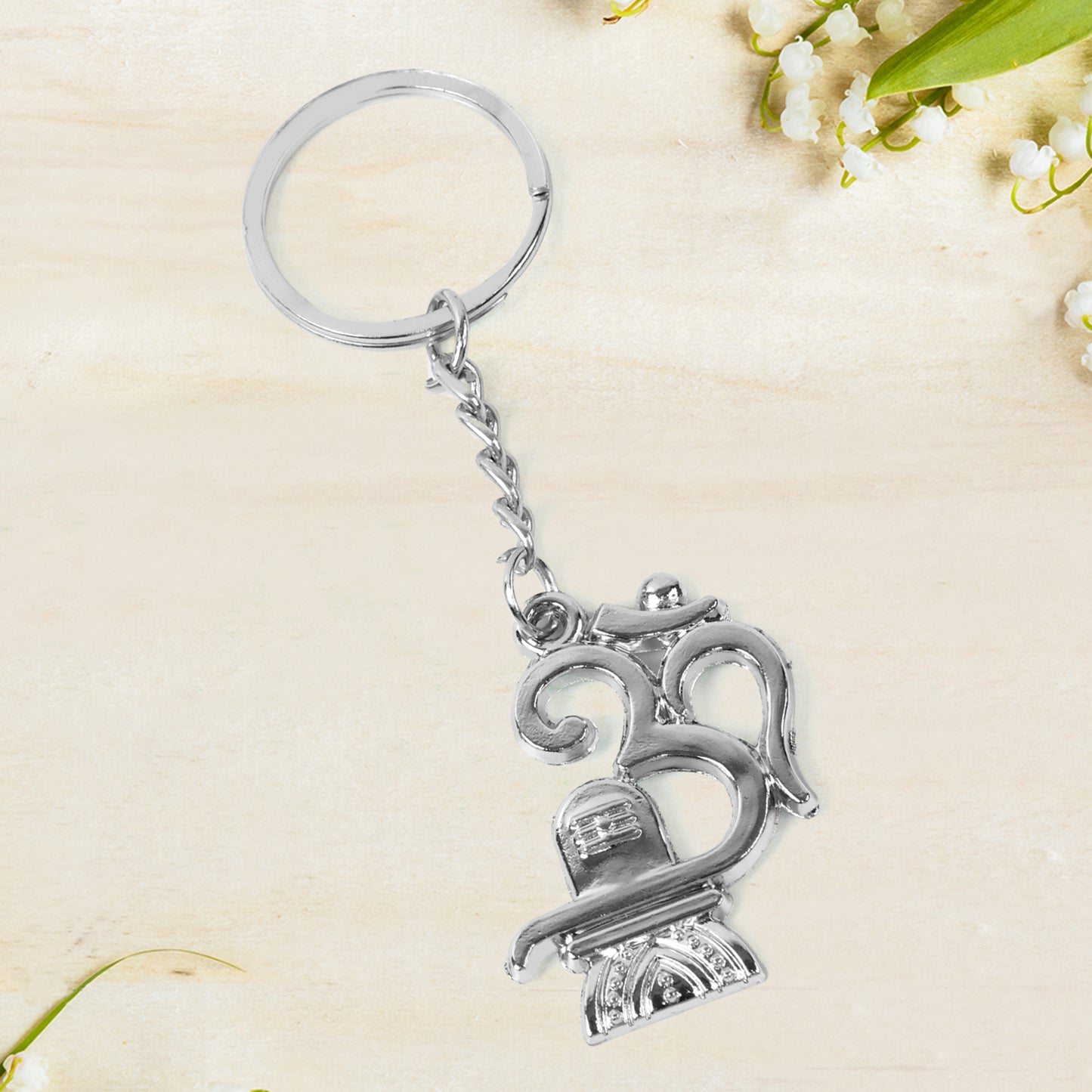 Om Shivling Metal Keychain - 1 Piece - Happy Price - Image 4