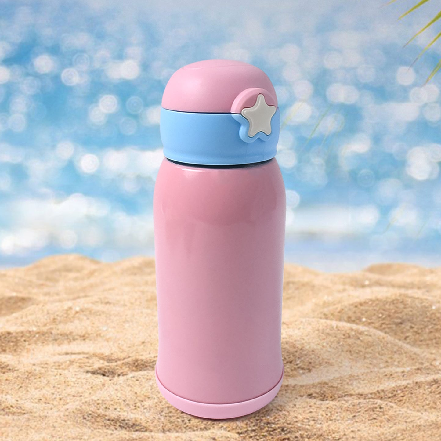 Thermos Steel Double Wall Vacuum Bottle With Cover Strap 600ml Approx - Happy Price - Image 2