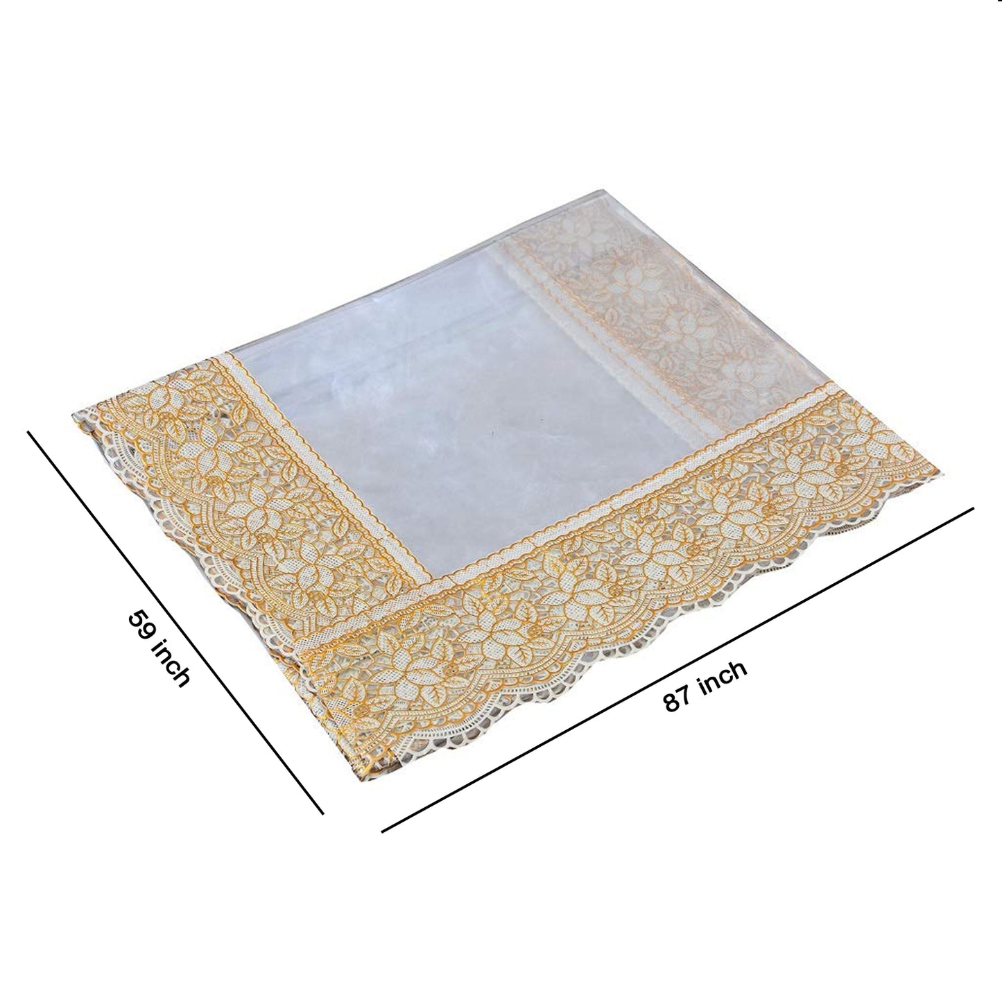 87x59 Inch Clear PVC Table Protector with Decorative Edge - 1 Piece - Great Price - Image 5