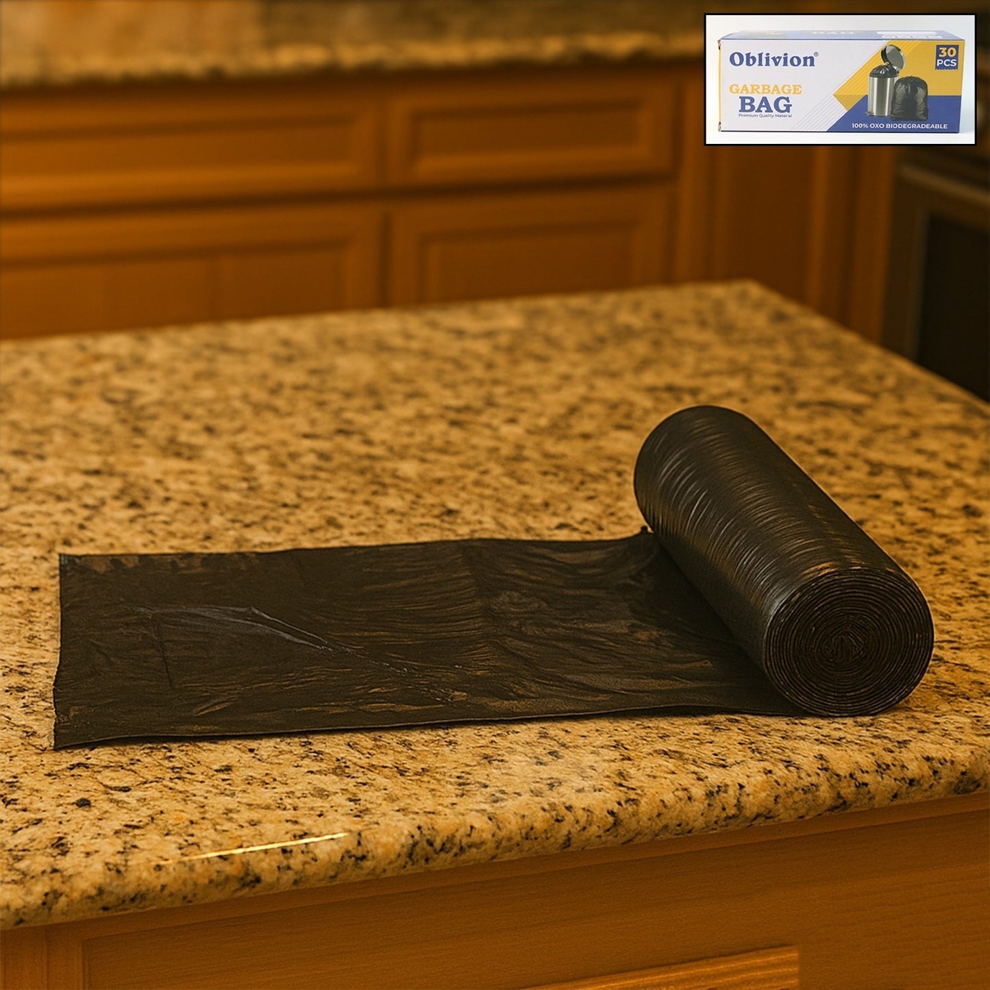 Eco-Friendly Garbage Bags - Pack of 30 (19x21 inch) - Happy Price - Image 3