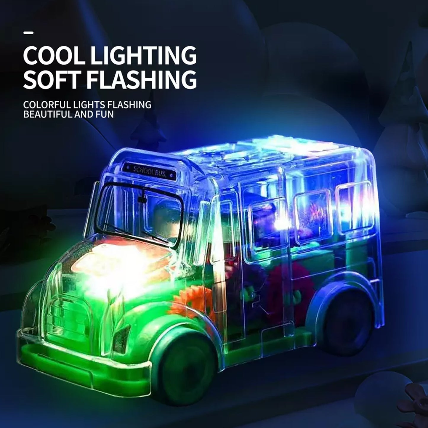 Transparent Musical Mini School Bus Toy For Kids - Happy Price - Image 5
