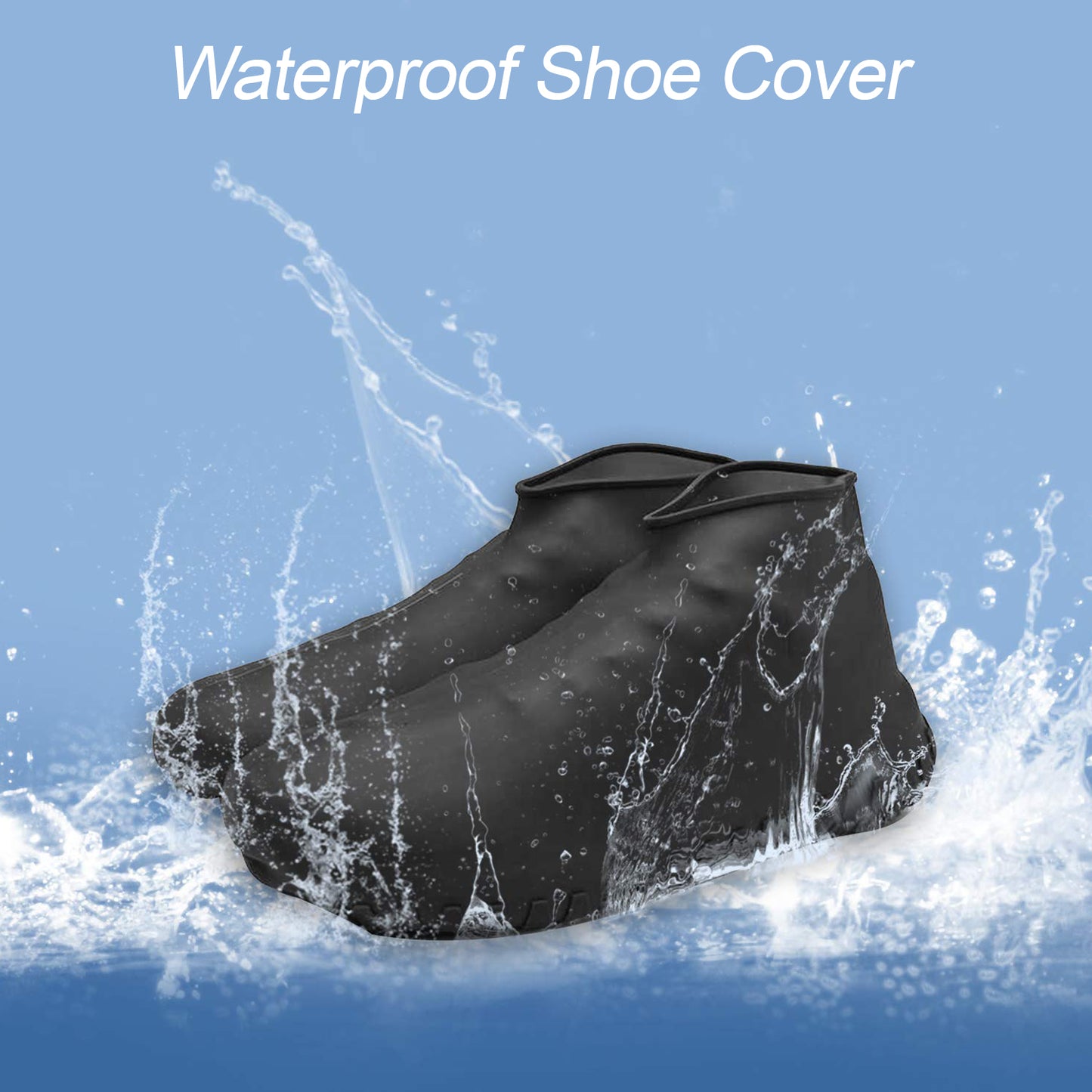 Non-slip Silicone Rain Reusable Anti Skid Waterproof Fordable Boot Shoe Cover ( Large ) - Happy Price - Image 6