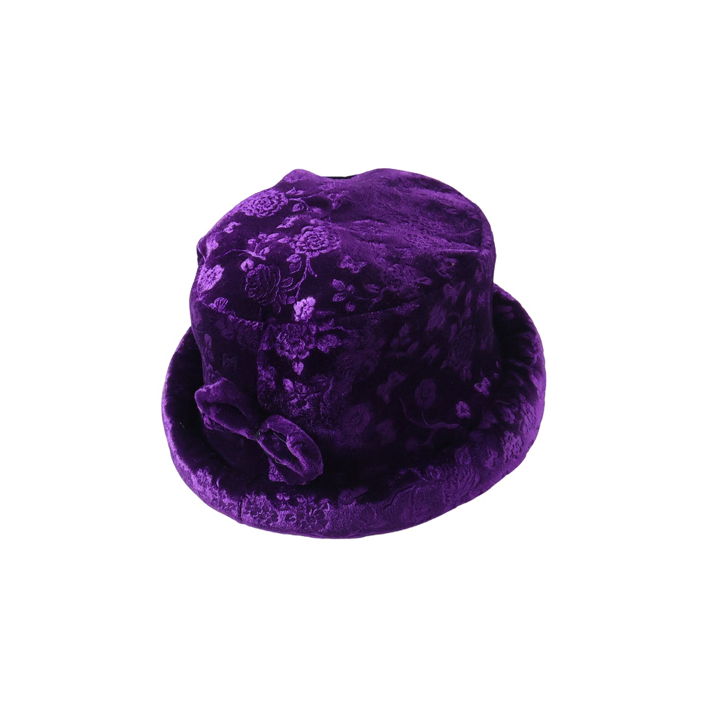 Women's Velvet Floral Bucket Hat (1 Pc) - Stylish Winter Cap - Great Price - Image 4
