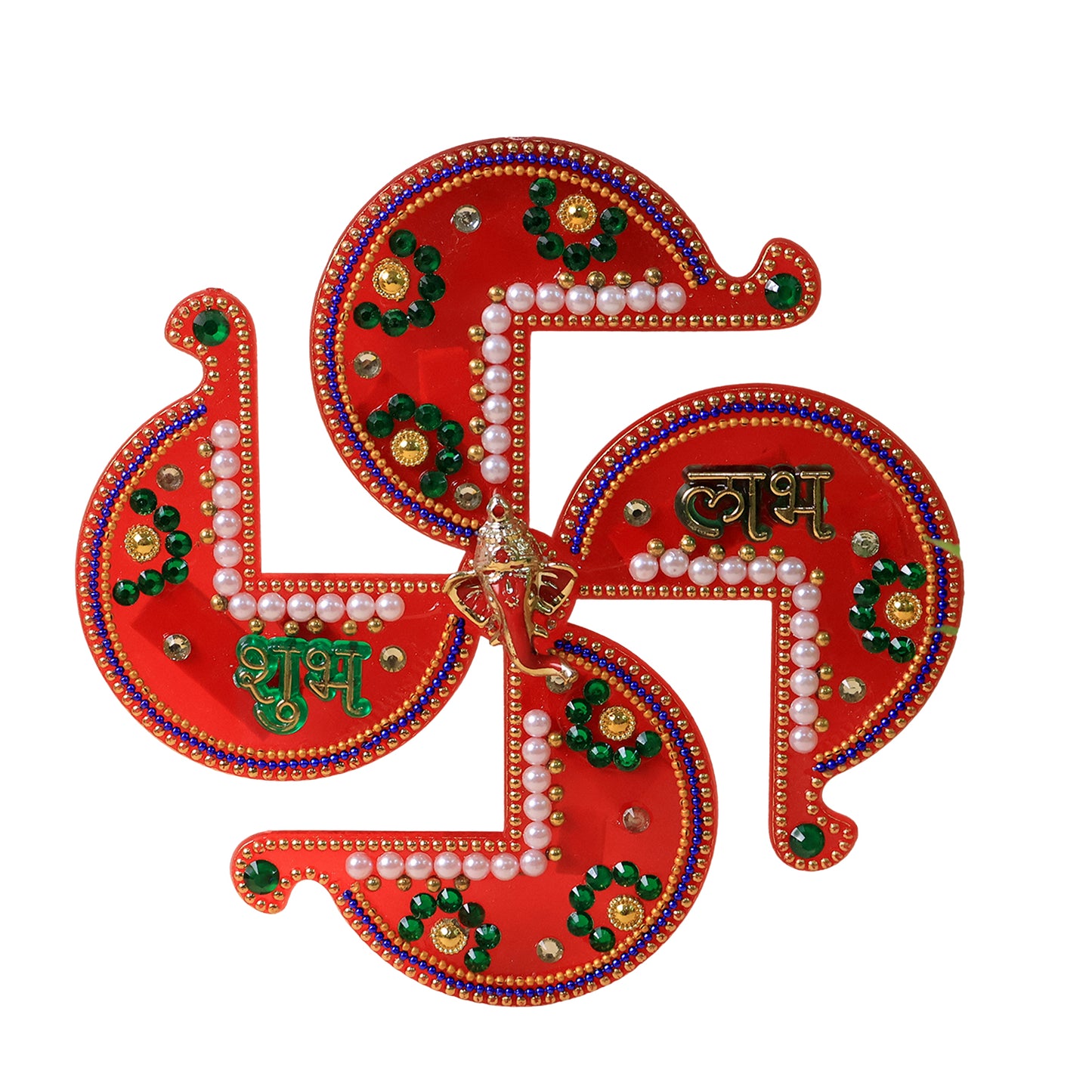 Acrylic Swastik Shubh Labh Wall Hanging - Auspicious Home Decor (1 Pc) - Happy Price - Image 2