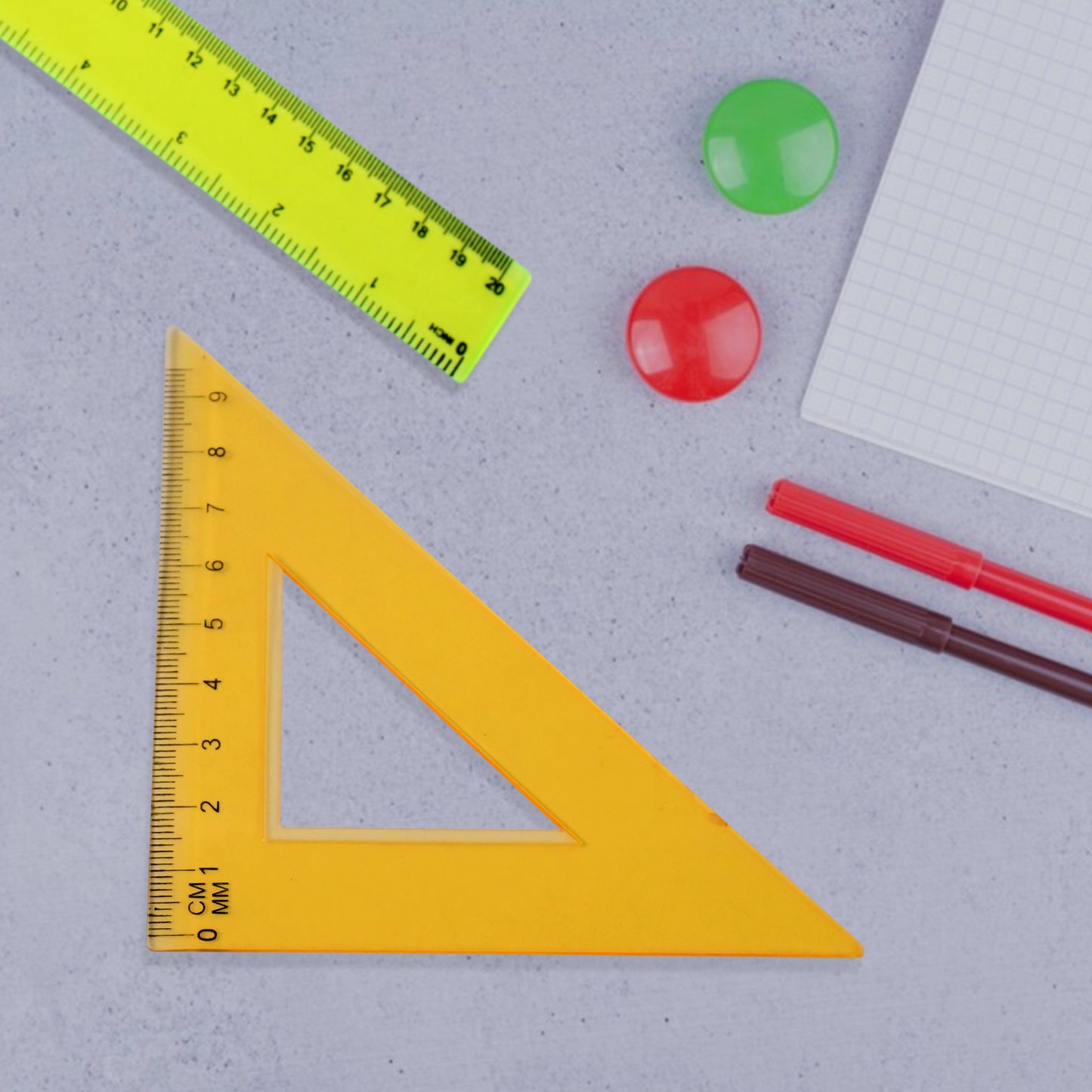 4-piece Geometry Set Triangle Ruler Protractor Straight Ruler - Happy Price - Image 5