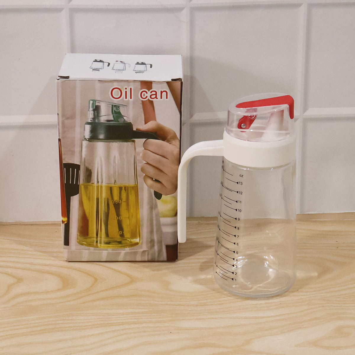 500ml Glass Oil Dispenser with Auto-Flip Cap & Side Handle - 1 Pc - Happy Price - Image 7