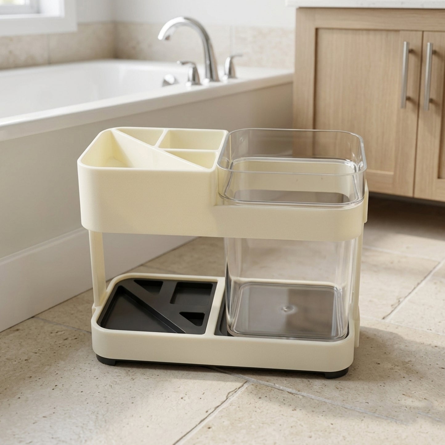 Multipurpose Bathroom Organizer Stand for Toothbrush & Toothpaste - 1 Set - Great Price - Image 5