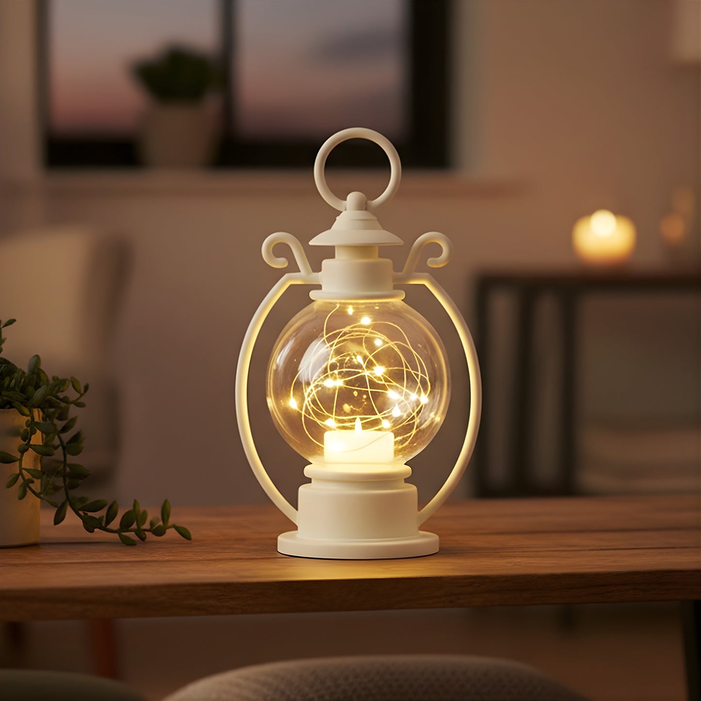 Battery Operated LED Lantern Lamp - Warm White Decorative Light - Happy Price - Image 3