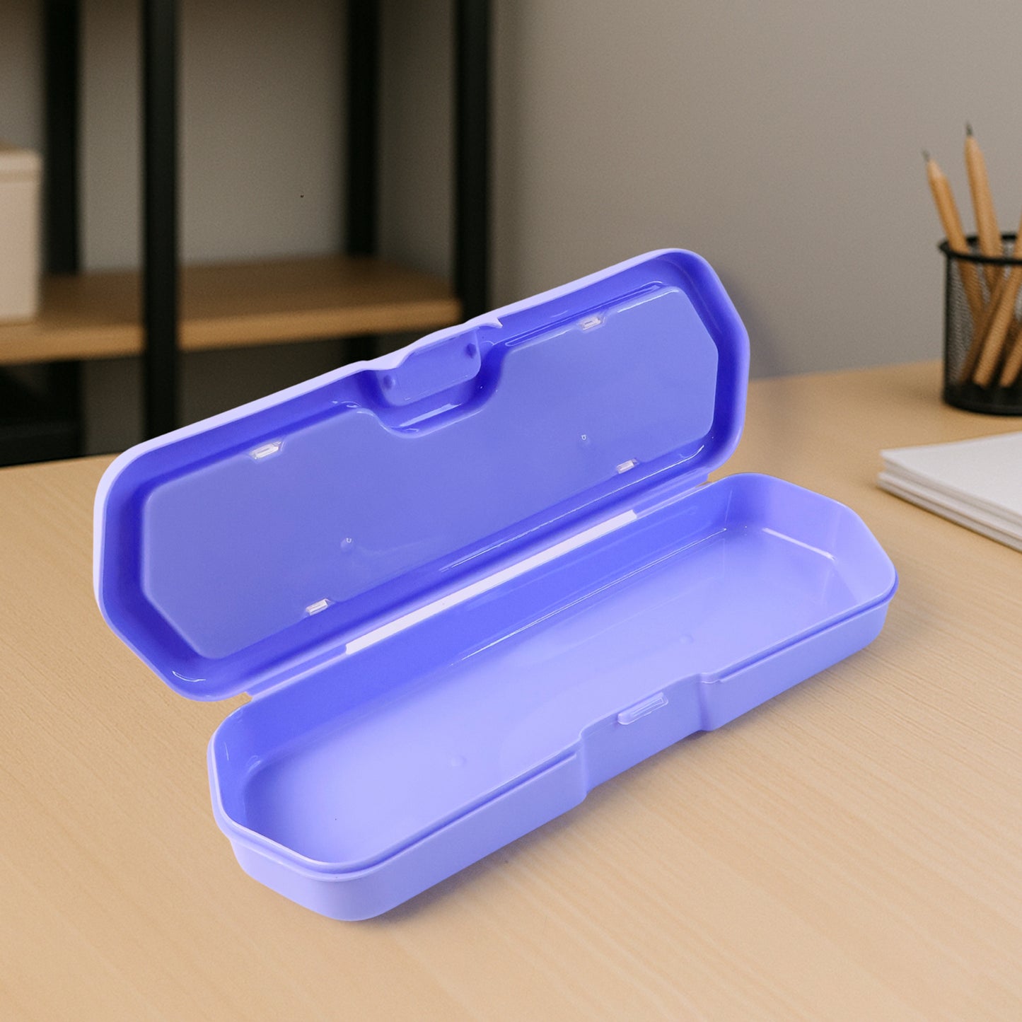 Cartoon Character Printed Plastic Pencil Box With Built-in Maze Puzzle Game (1 Pc) - Happy Price - Image 5