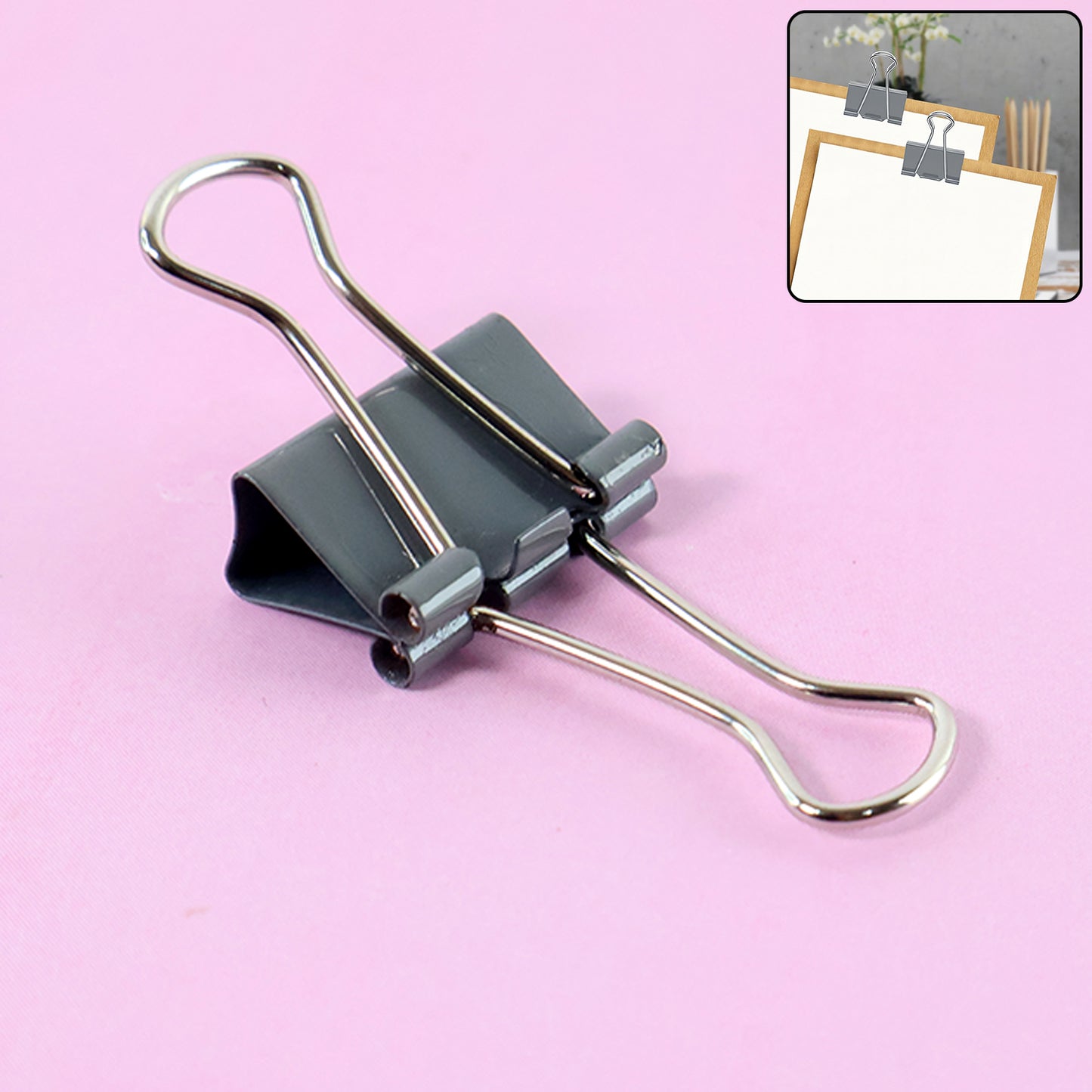 Durable Foldback Binder Clip - 1 Piece Metal Paper Clamp - Happy Price - Image 7